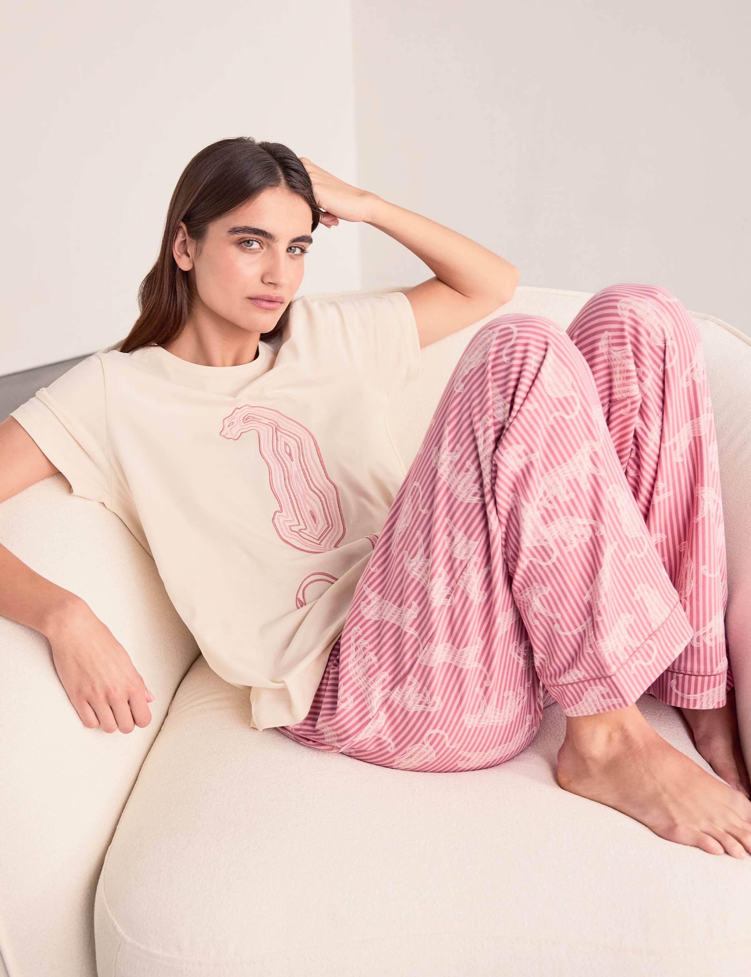 Cotton Rich Leopard Print Pyjama Set 5 of 6