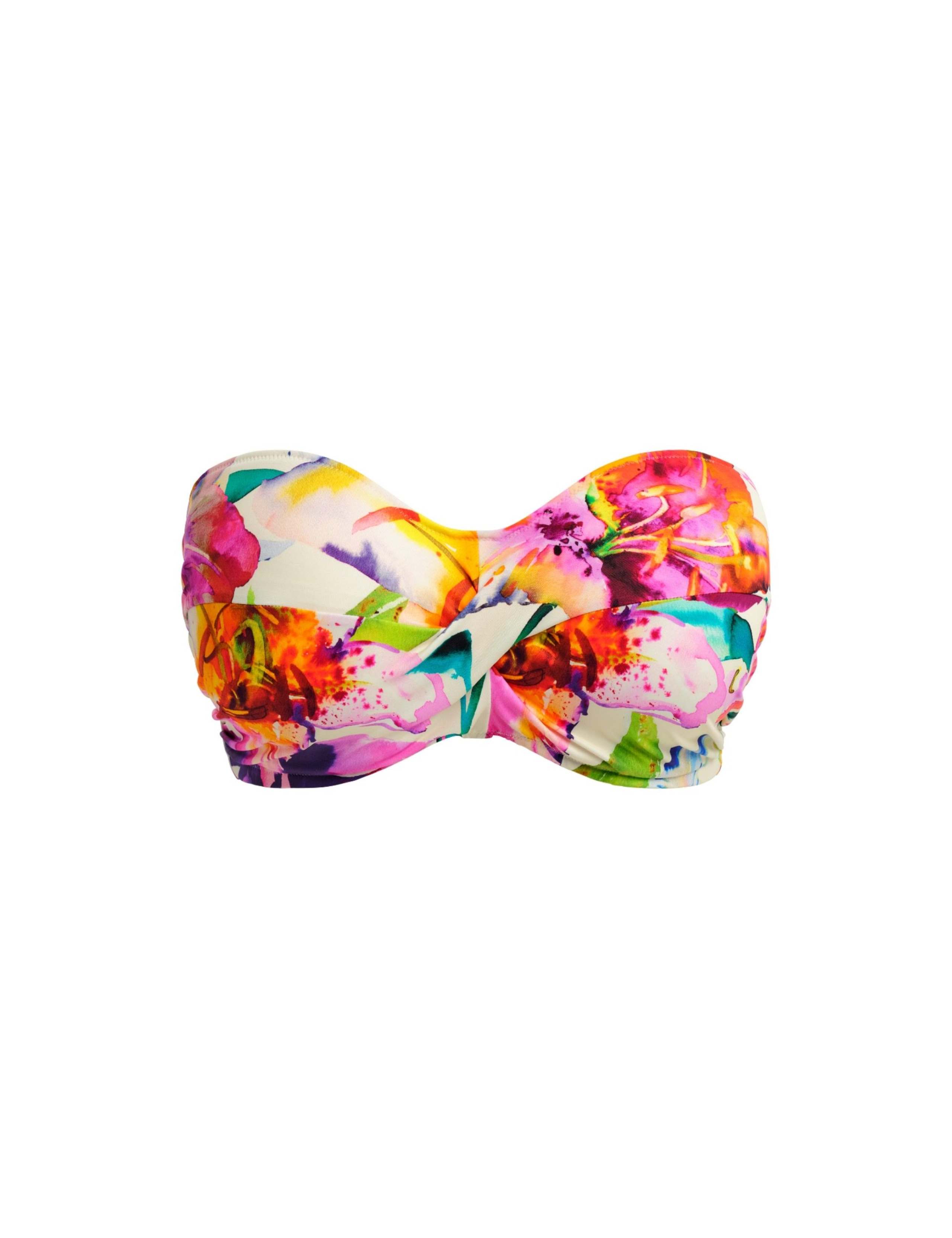 Floral Wired Padded Bandeau Bikini Top 2 of 6