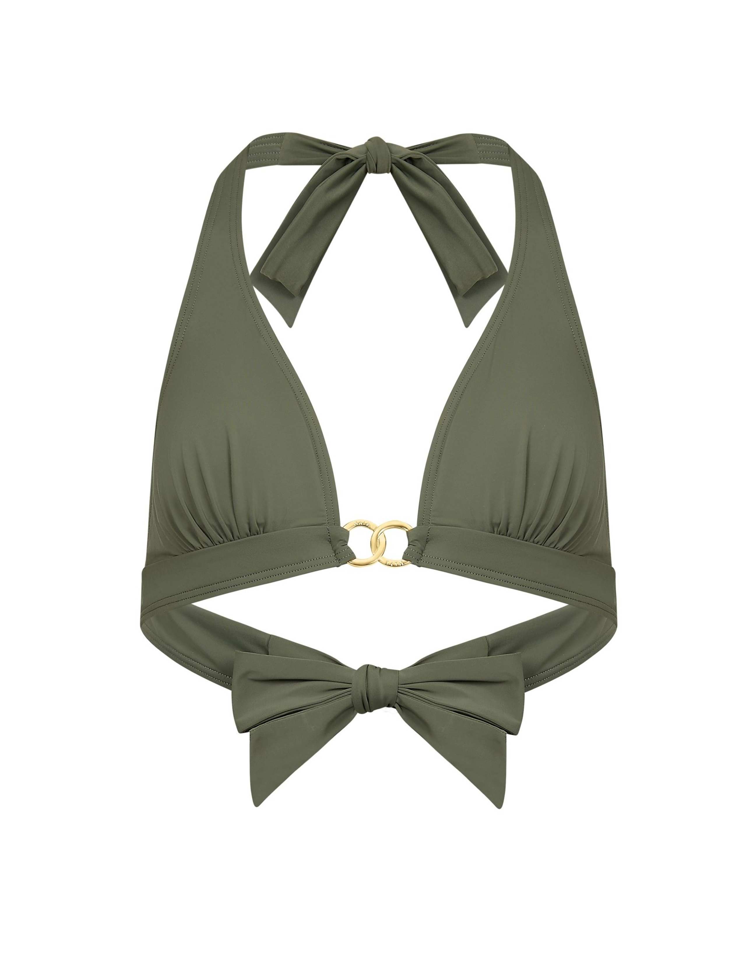 Elba Padded Tie Detail Halterneck Bikini Top 2 of 4