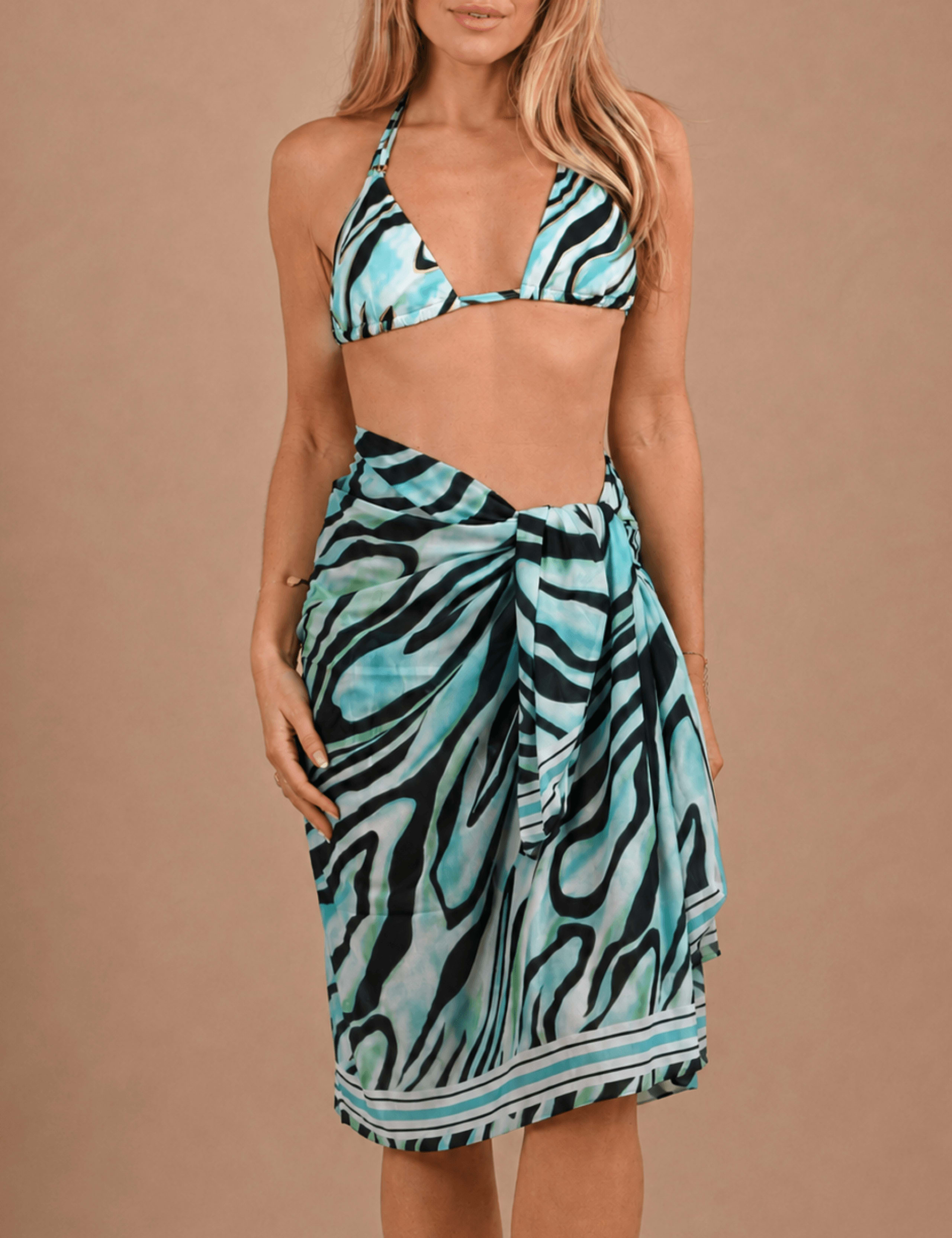 Animal Print Midi Beach Cover Up Sarong 3 of 3