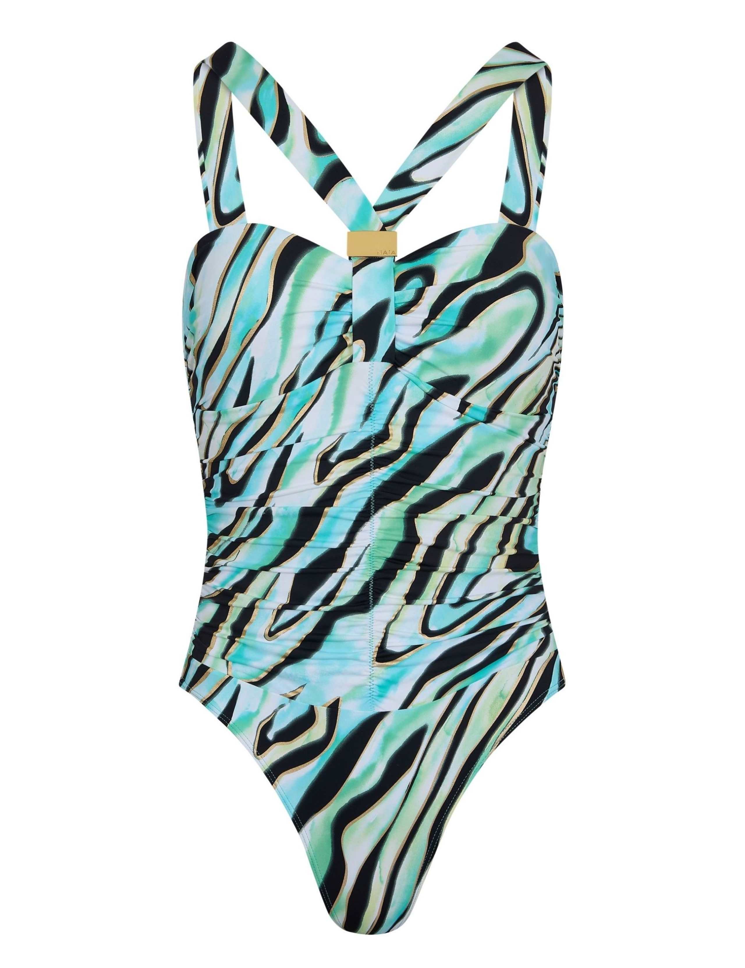 Selene Tummy Control Printed Padded Ruched Swimsuit 2 of 4