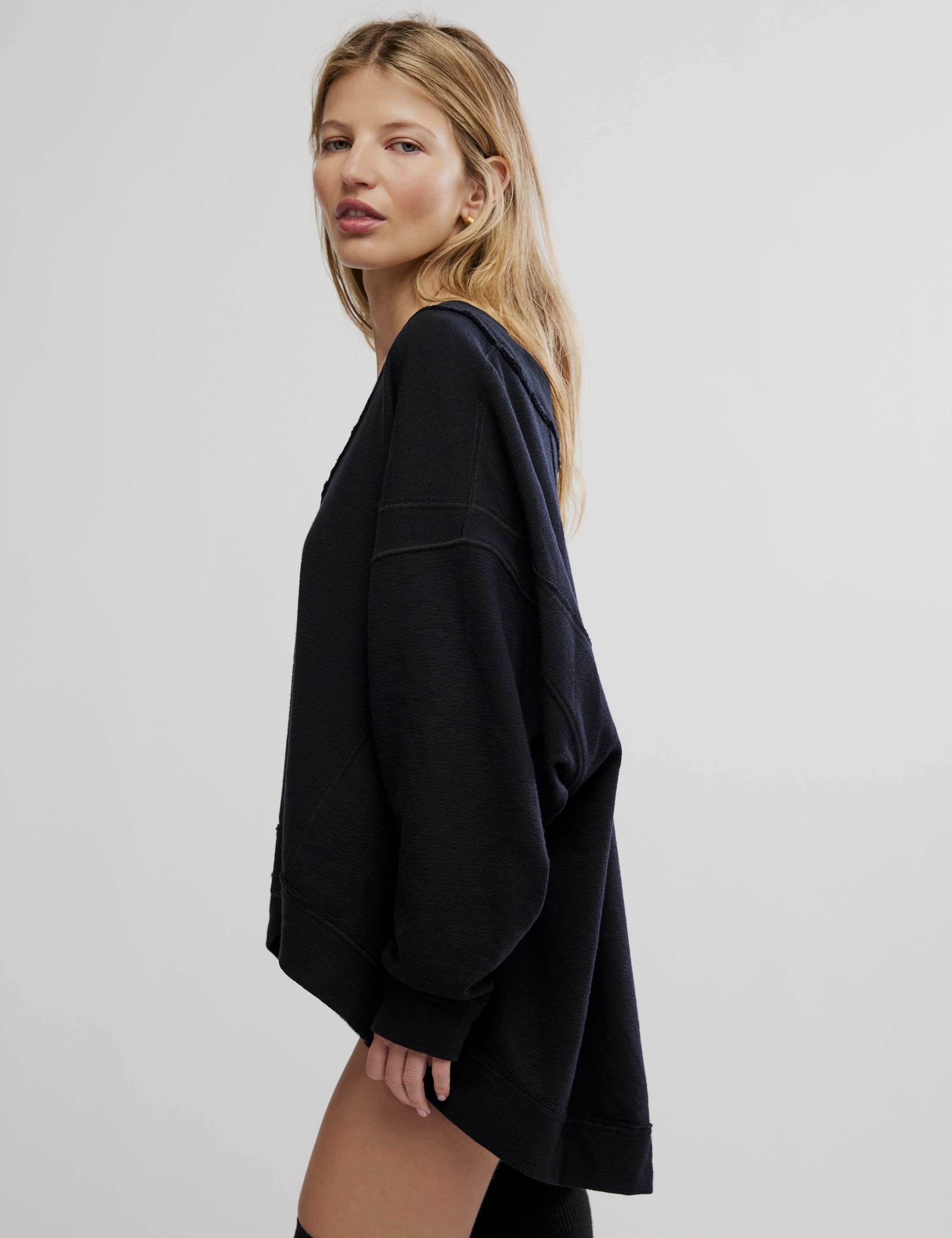 Cotton Rich V-Neck Sweatshirt 5 of 5