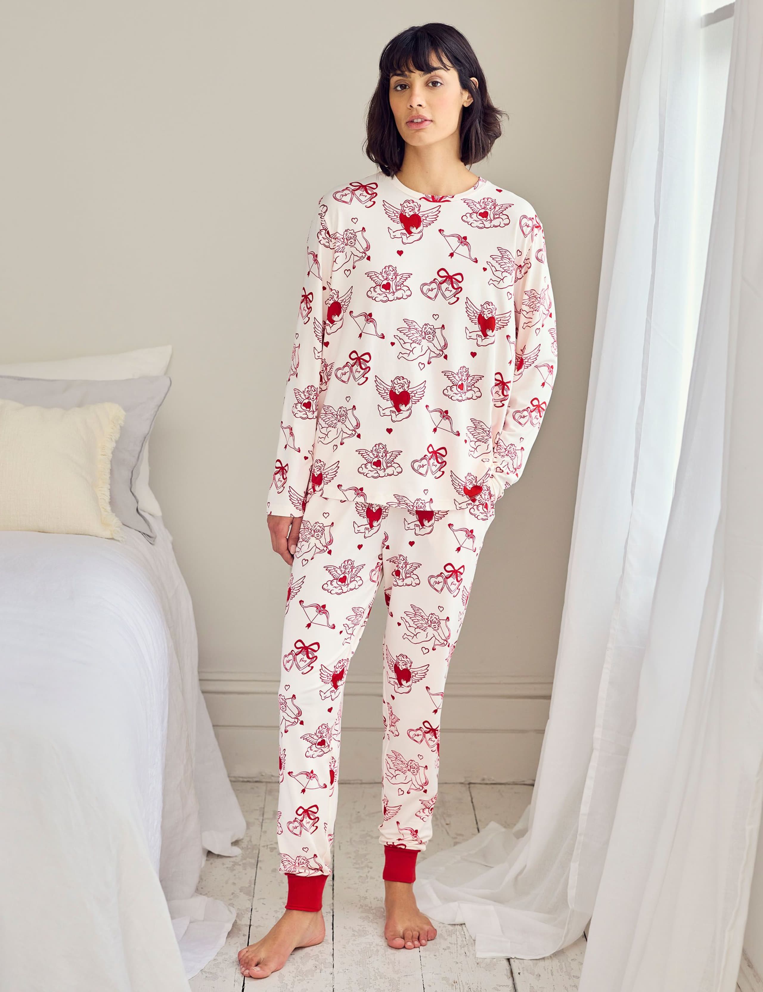 Cherub Cupid Print Pyjama Set 1 of 6