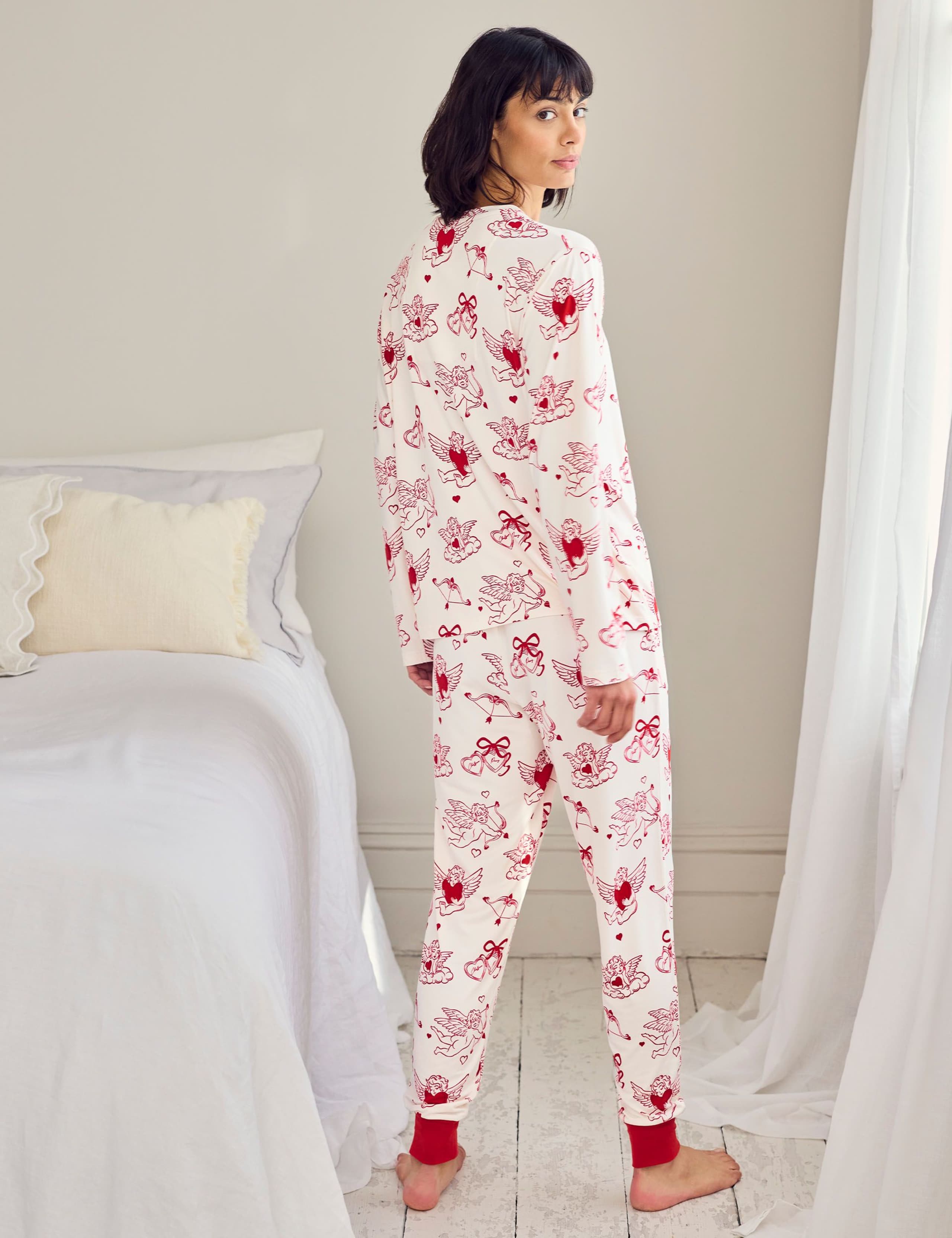 Print Crew Neck Pyjama Set 6 of 6
