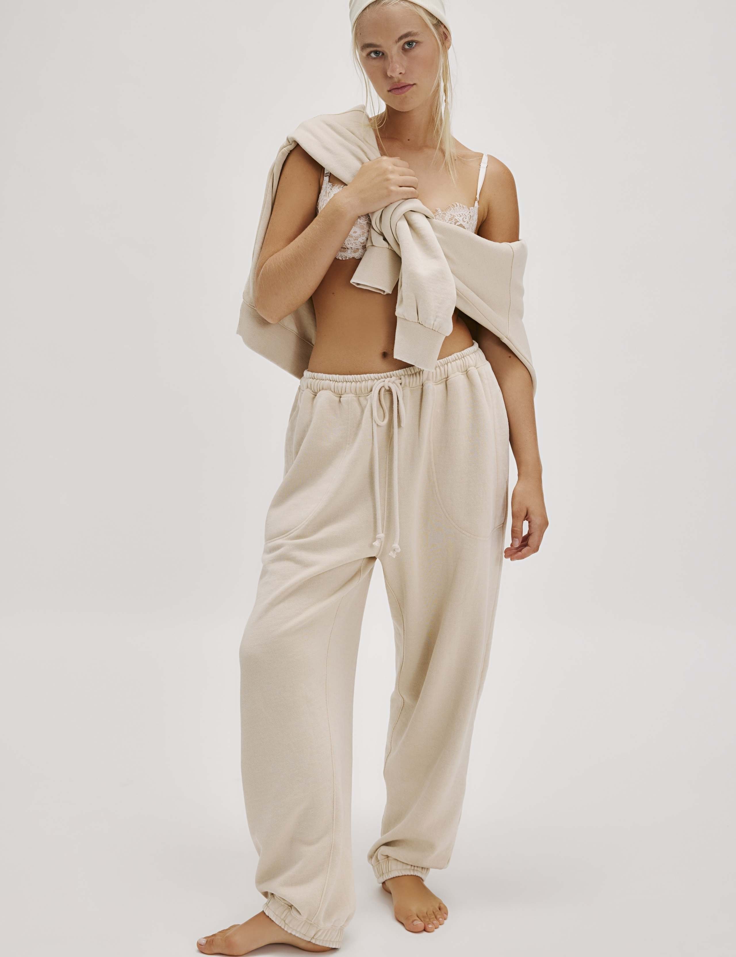 Cotton Rich Drawstring Joggers 1 of 4