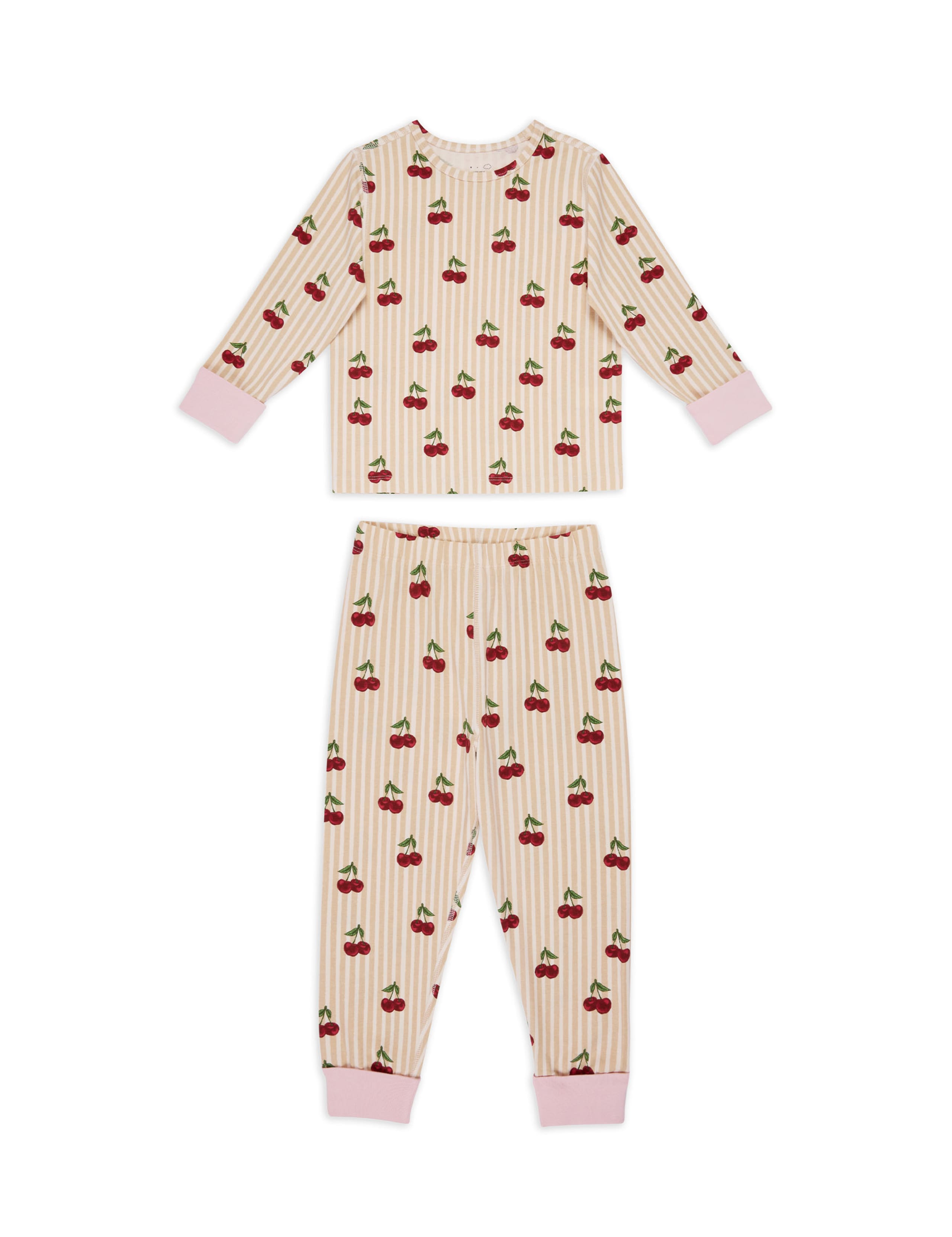 Pure Cotton Cherry Print Pyjamas (1-12 Yrs) 1 of 3