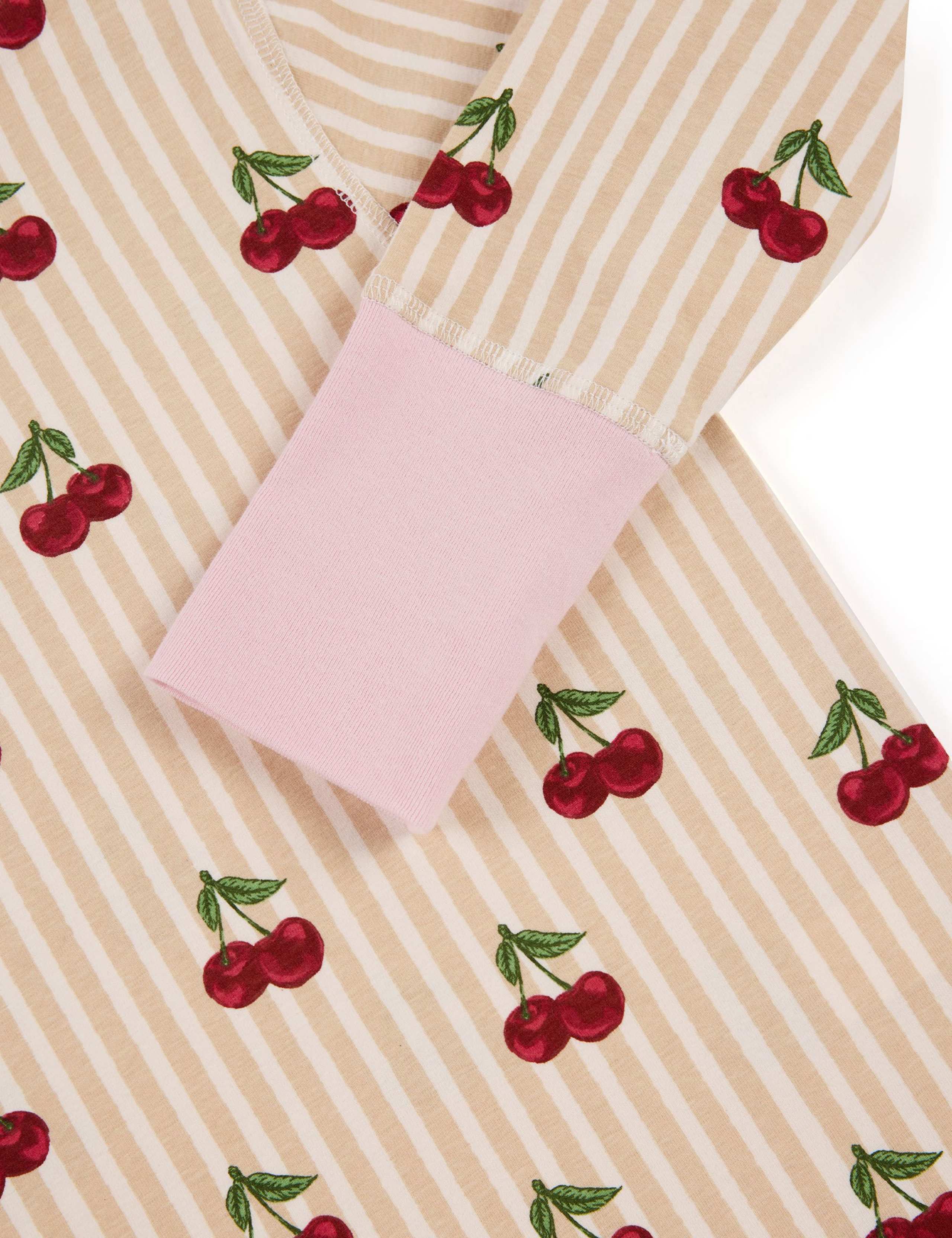 Pure Cotton Cherry Print Pyjamas (1-12 Years) 3 of 3