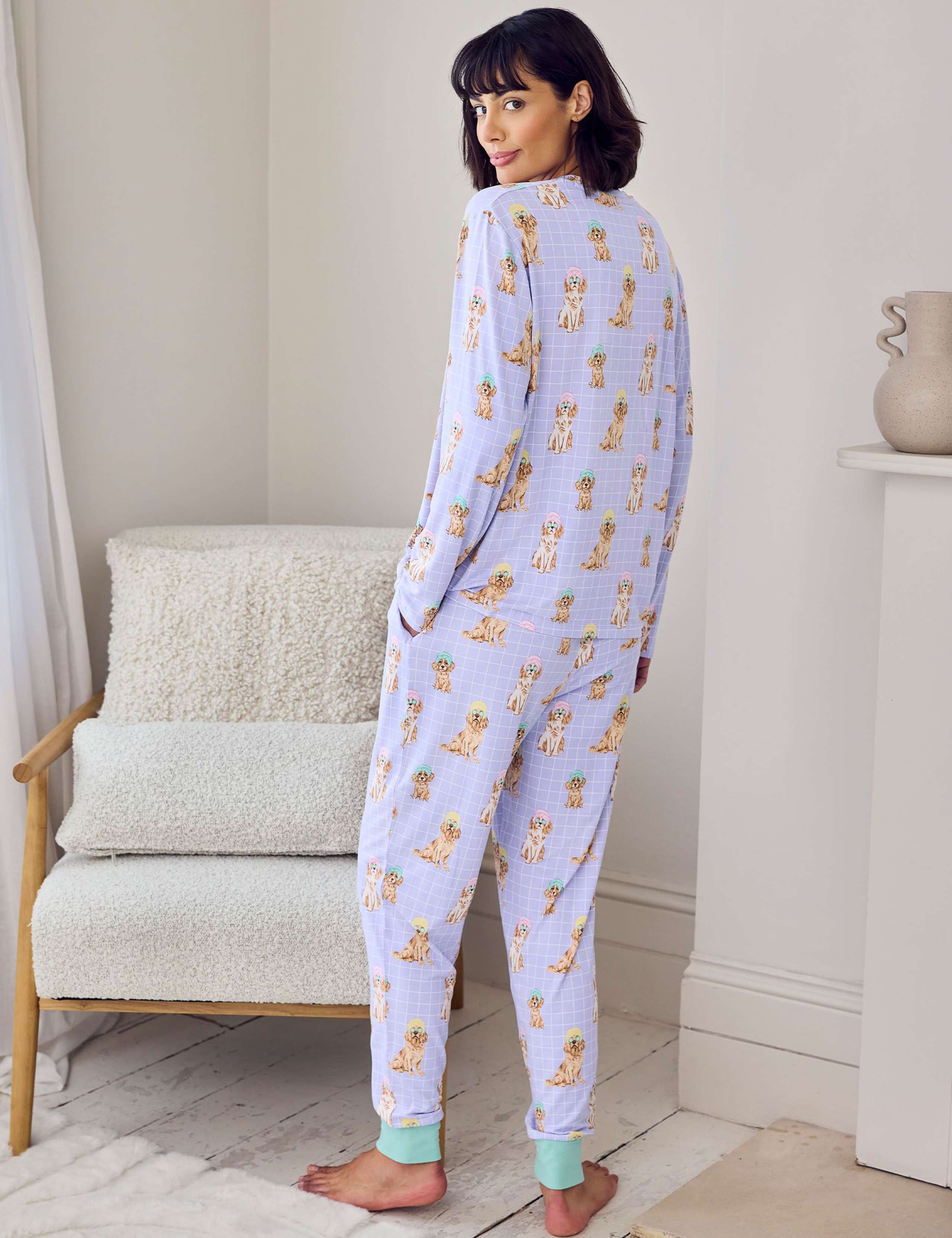 Cotton Rich Tall Dog Print Pyjama Set 3 of 6