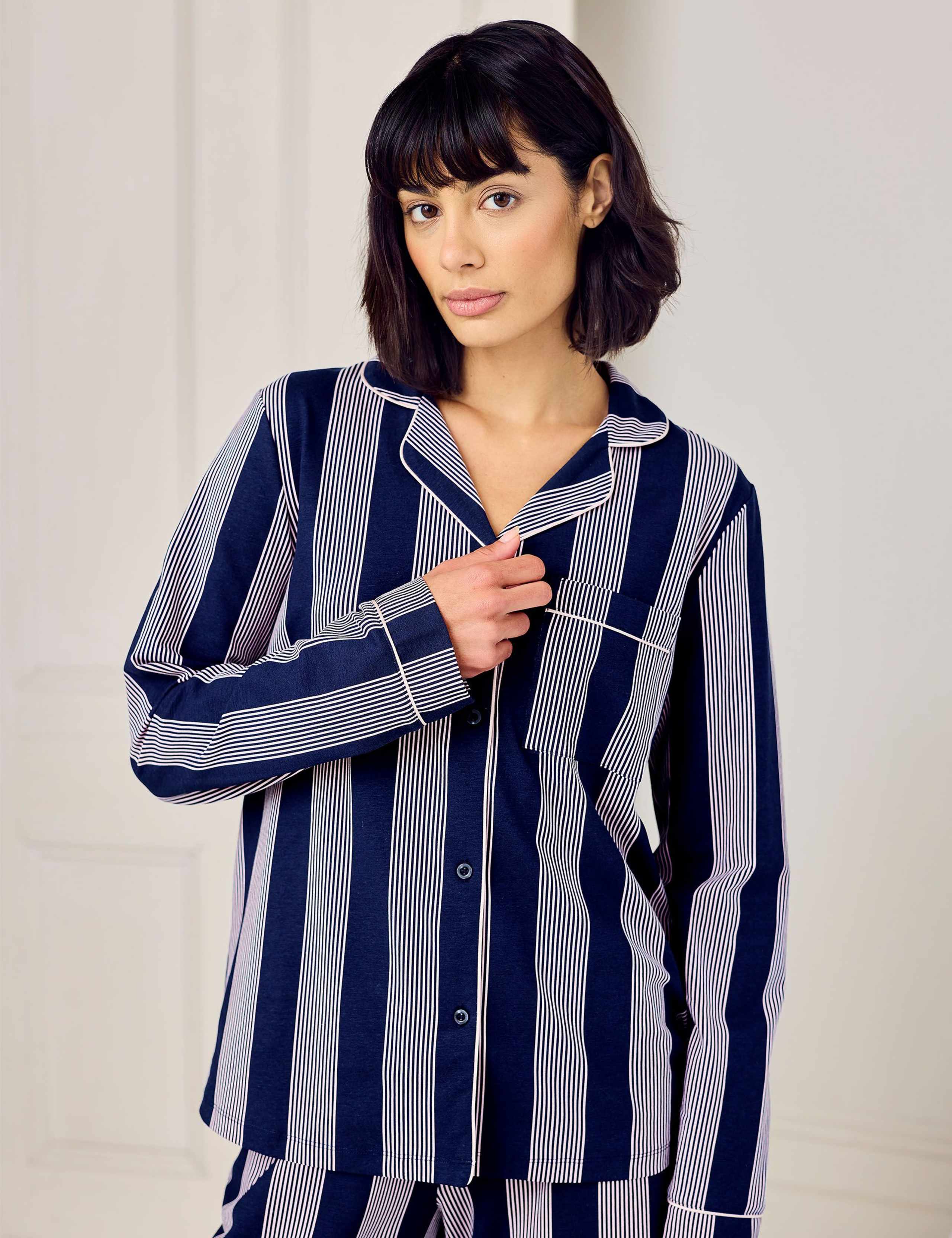 Petite Cotton Rich Striped Pyjama Set 4 of 5