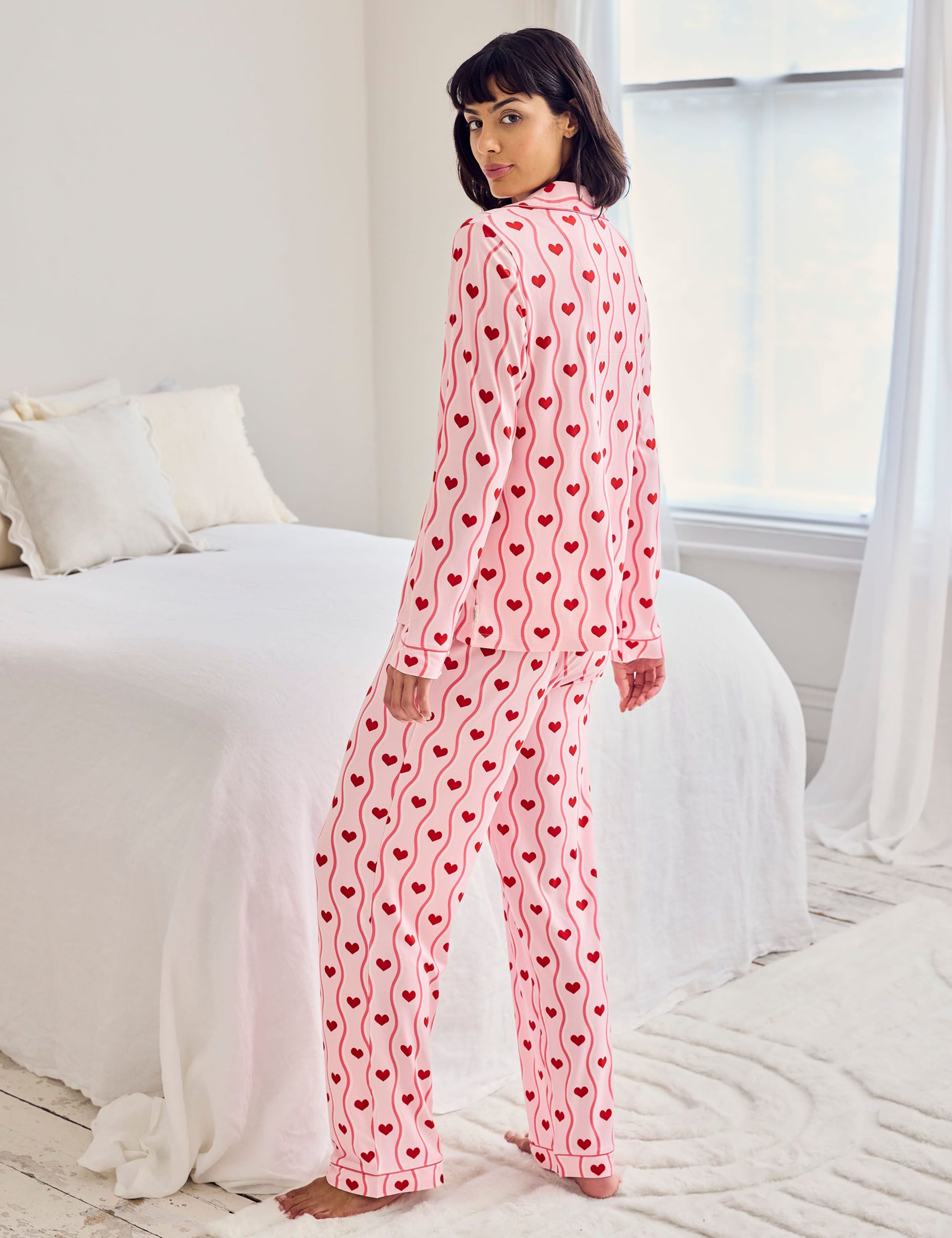 Petite Valentines Heart Print Pyjama Set 2 of 6
