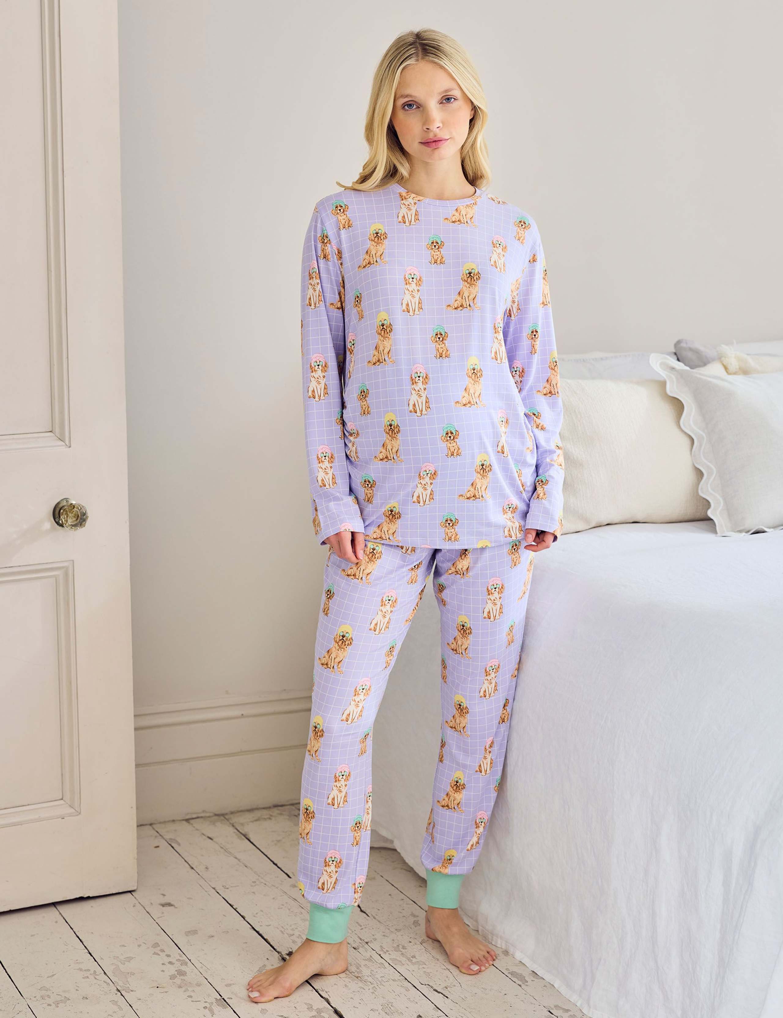 Maternity Dog Print Pyjama Set 1 of 6