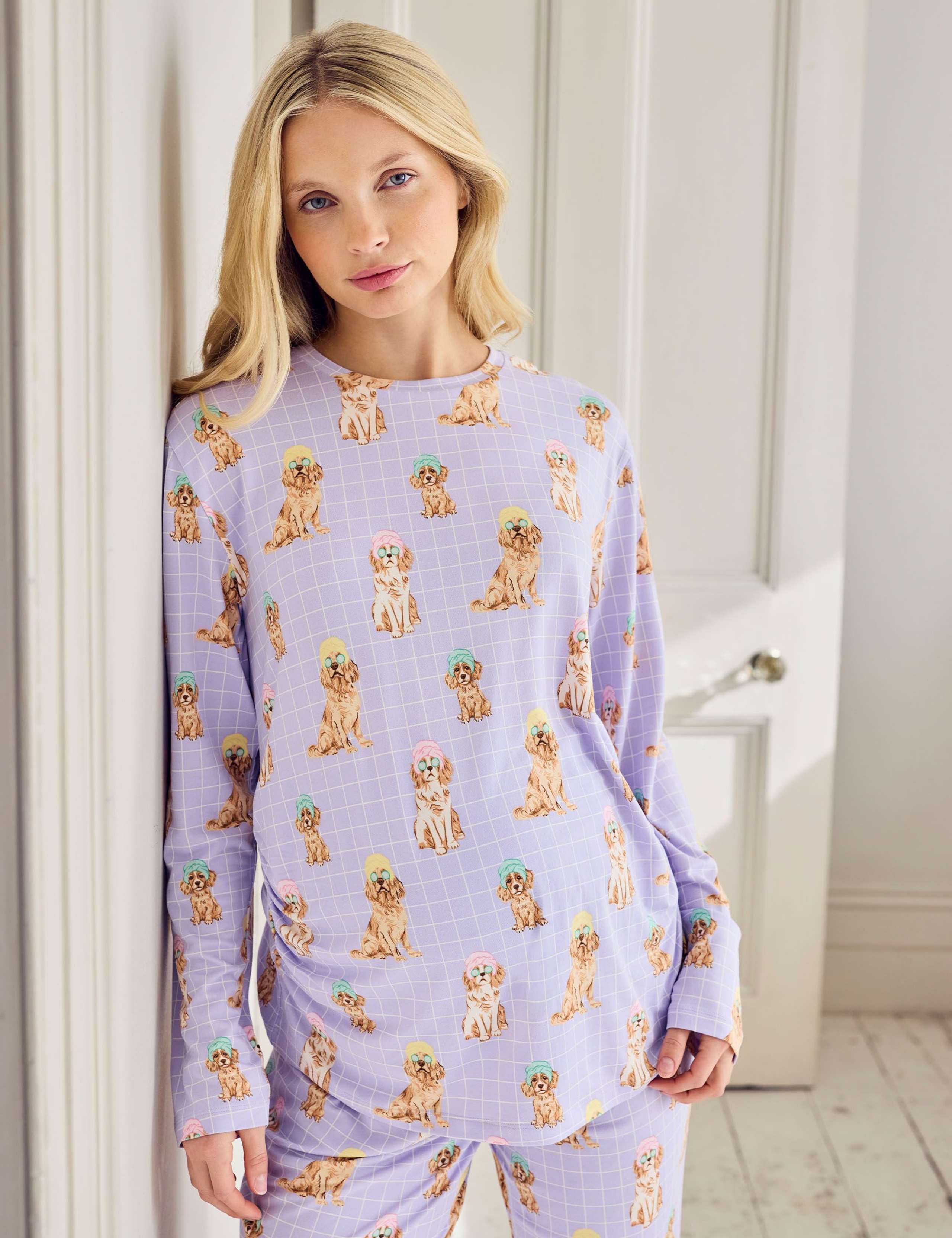 Maternity Dog Print Pyjama Set 2 of 6