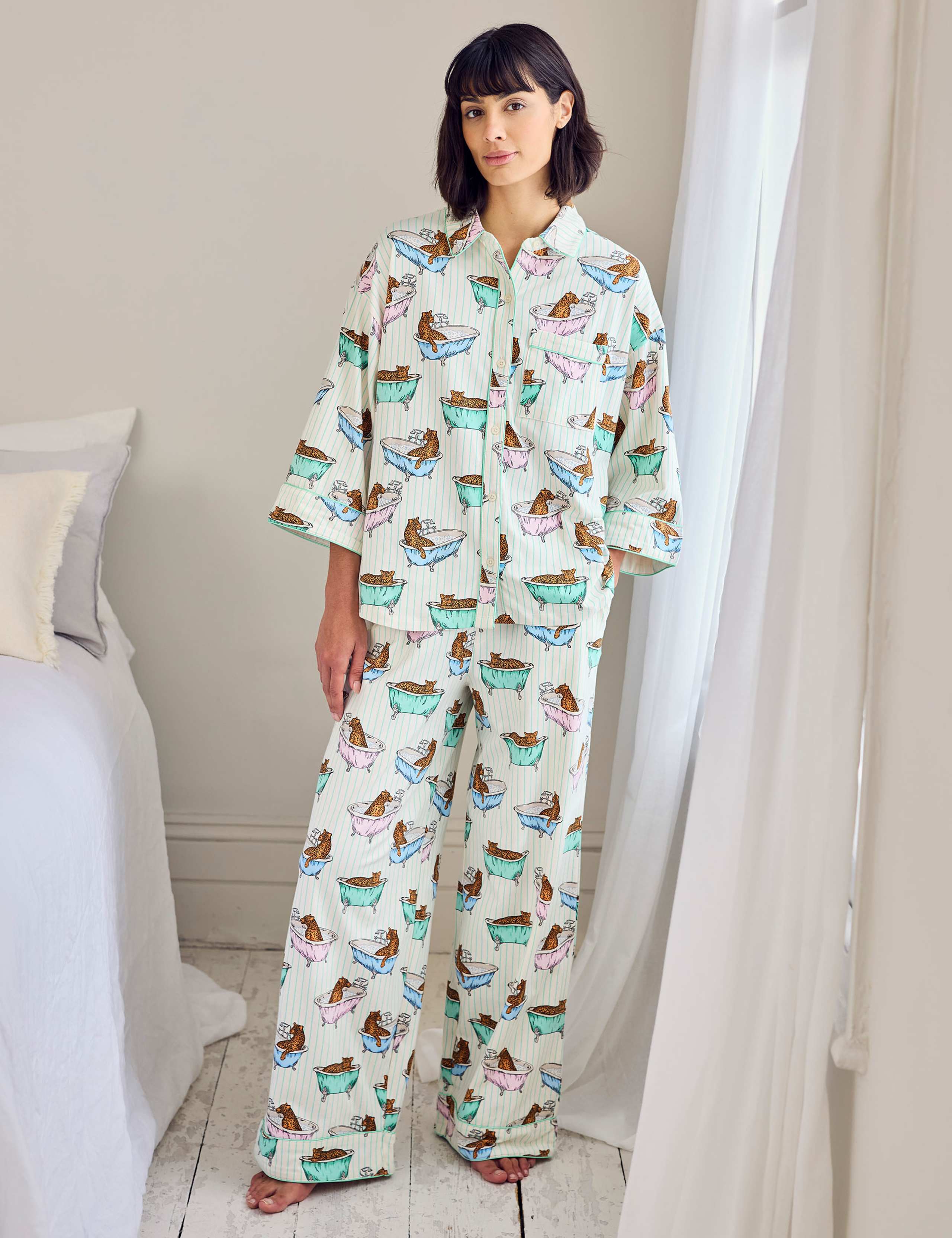 Cotton Rich Printed Leopard Pyjama Set 2 of 7