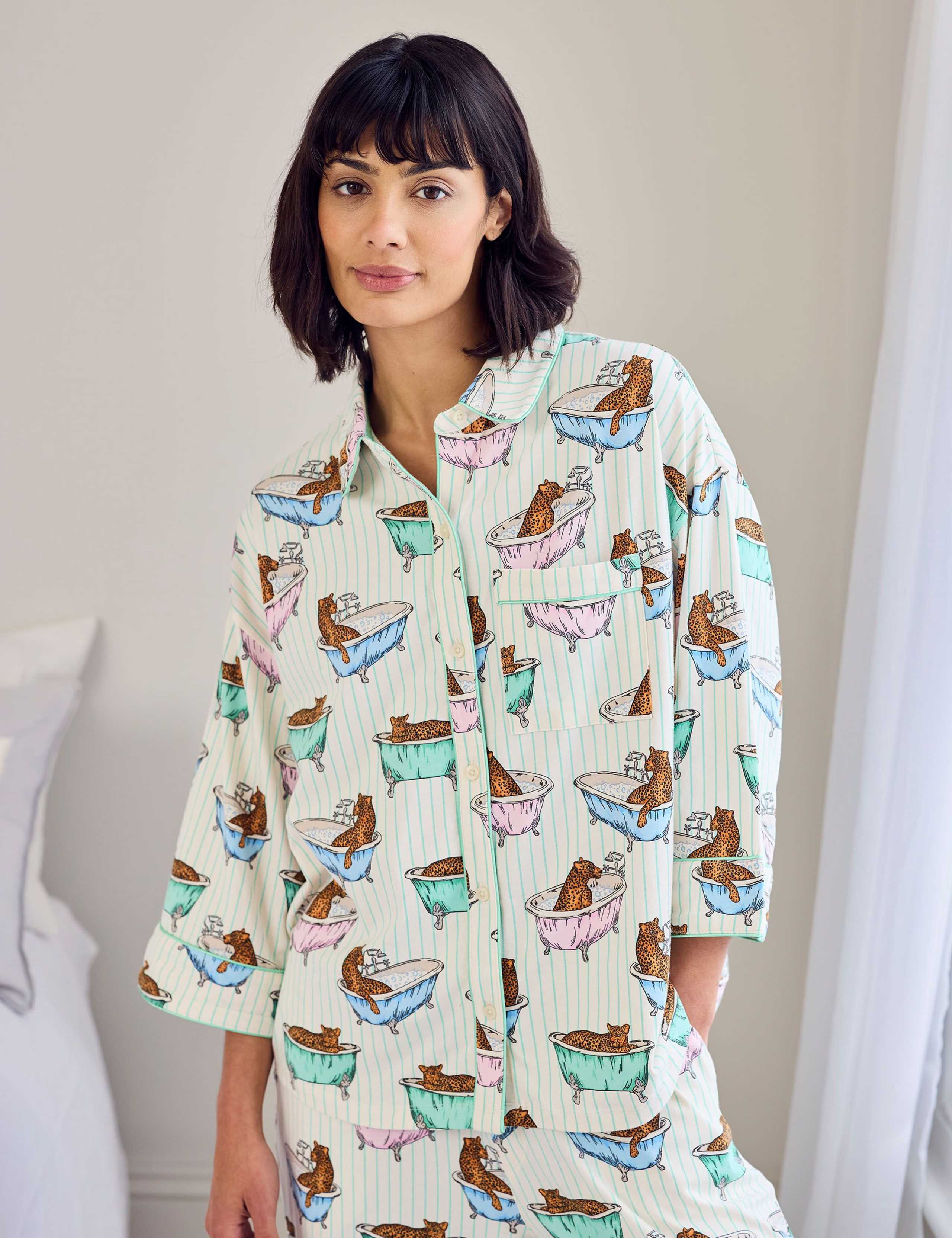 Cotton Rich Printed Pyjama Set 3 of 6