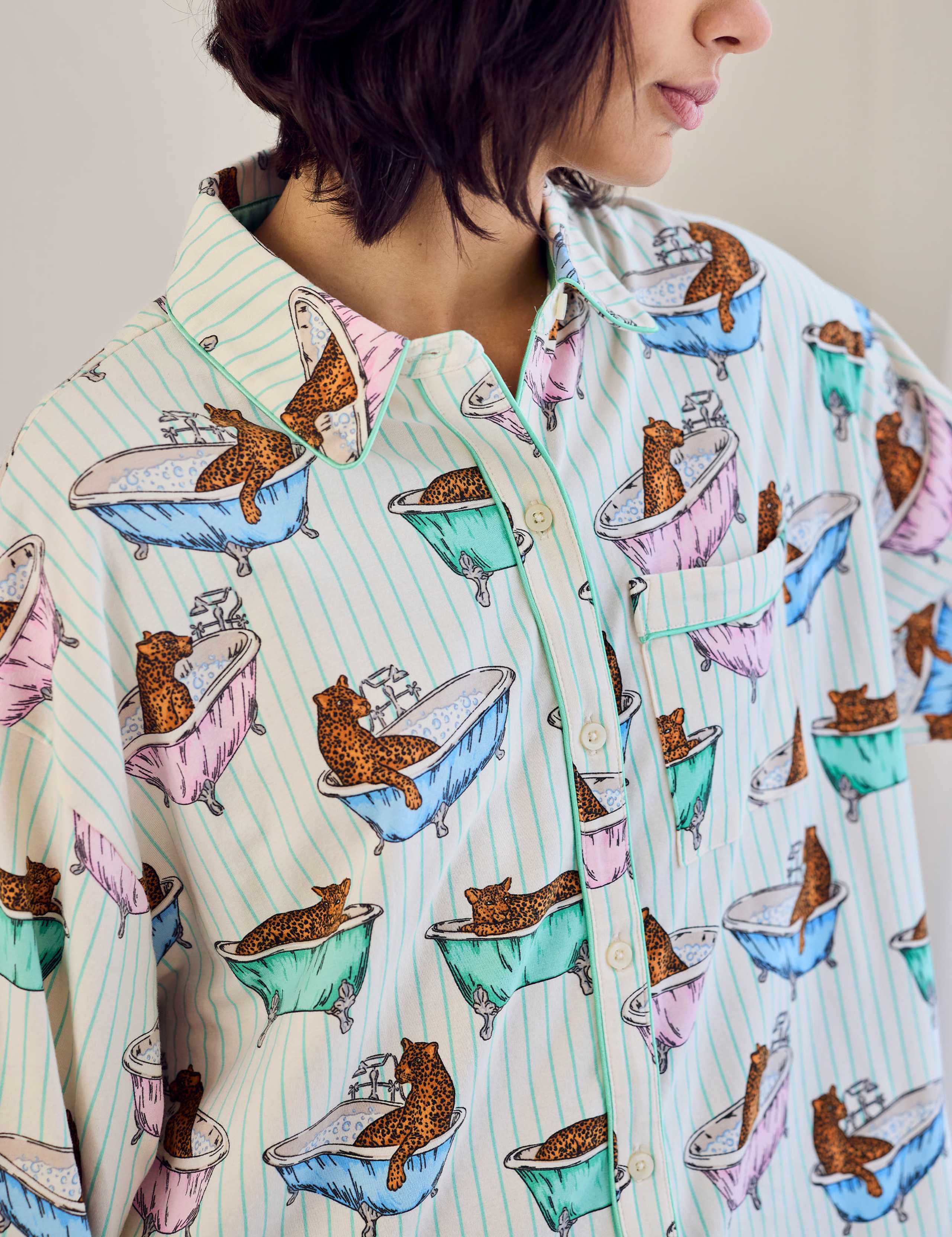 Cotton Rich Printed Leopard Pyjama Set 6 of 7