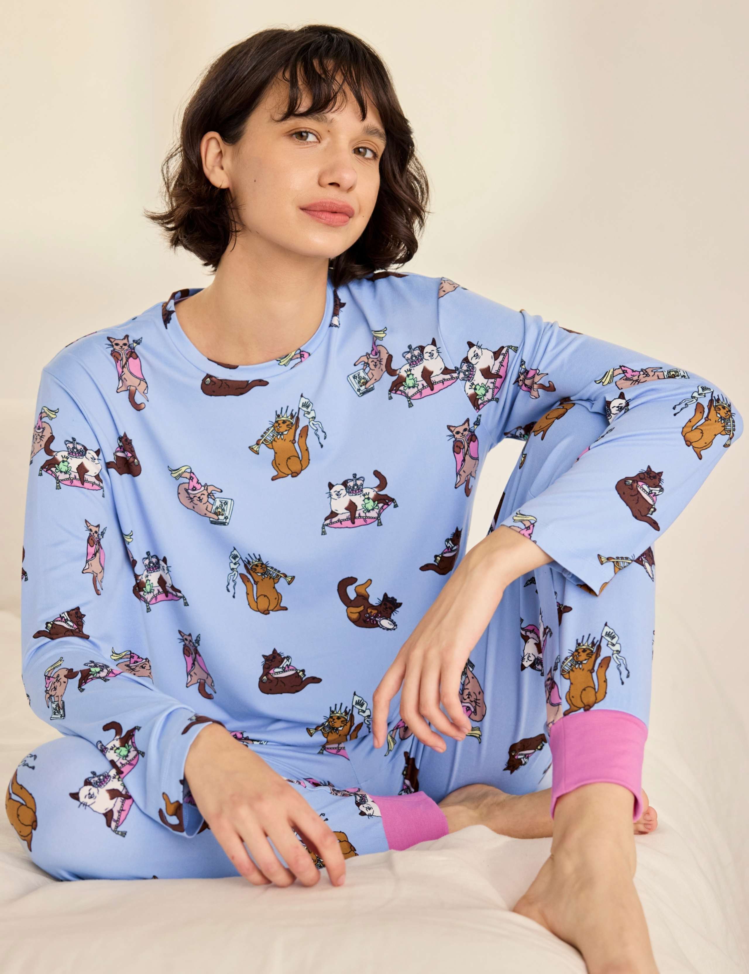 Fairytale Cats Long Button Up Pyjama Set 1 of 7