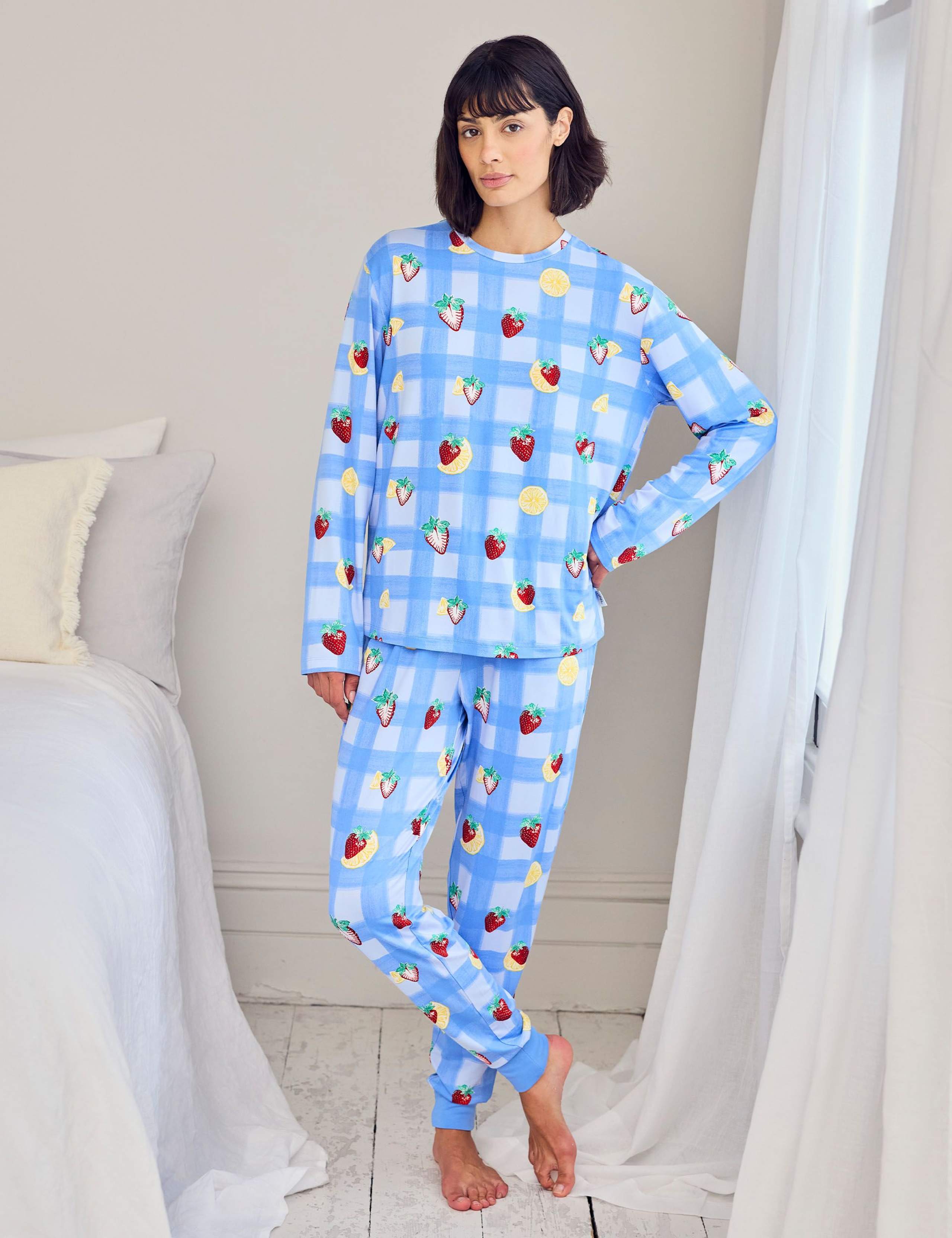 Tall Fruit Print Crew Neck Pyjama Set 2 of 5