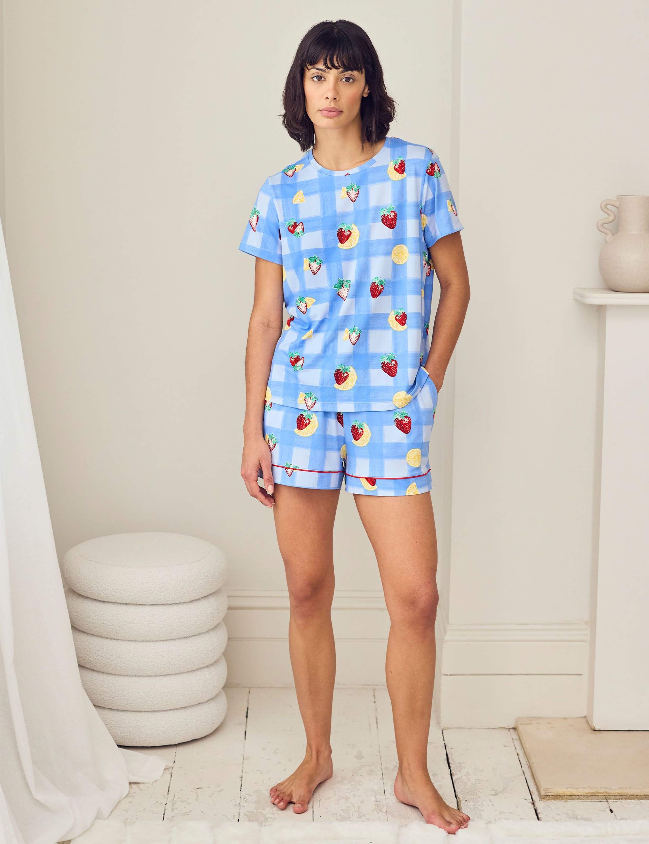Fruit Print Shortie Crew Neck Pyjama Set 4 of 6