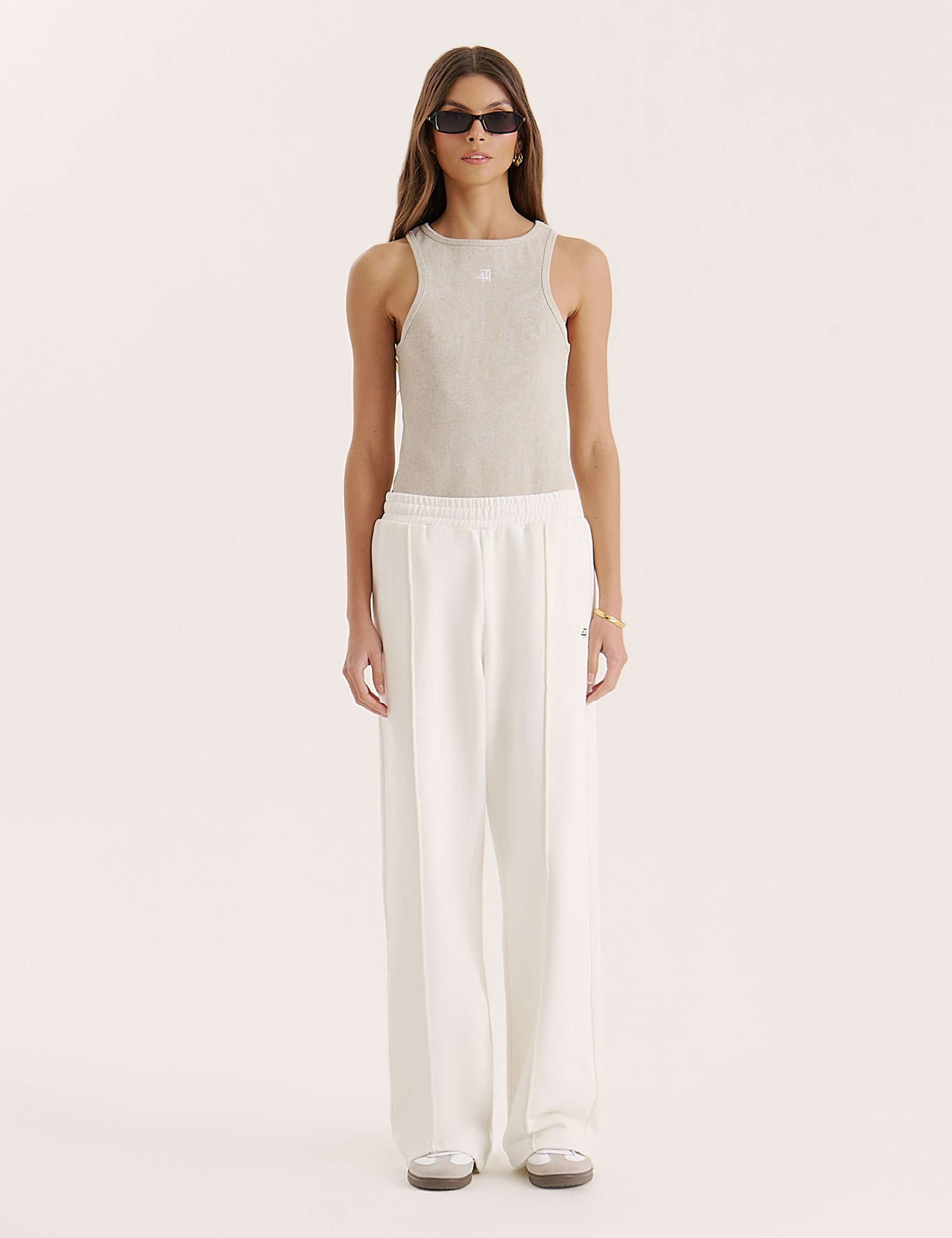 Cotton Rich Ribbed Fitted Vest Top 1 of 4