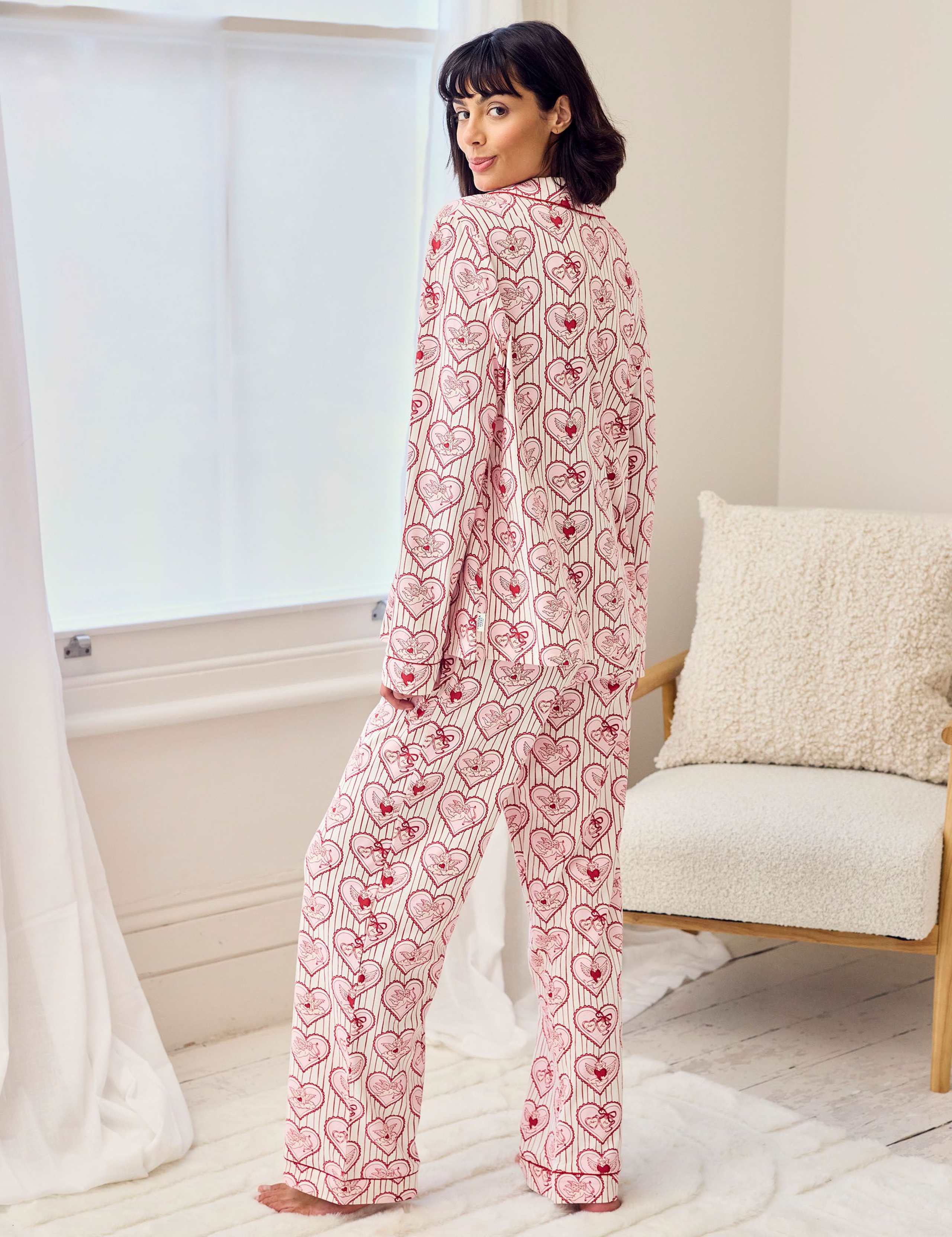 Cotton Rich Cupid Print Pyjama Set 5 of 5