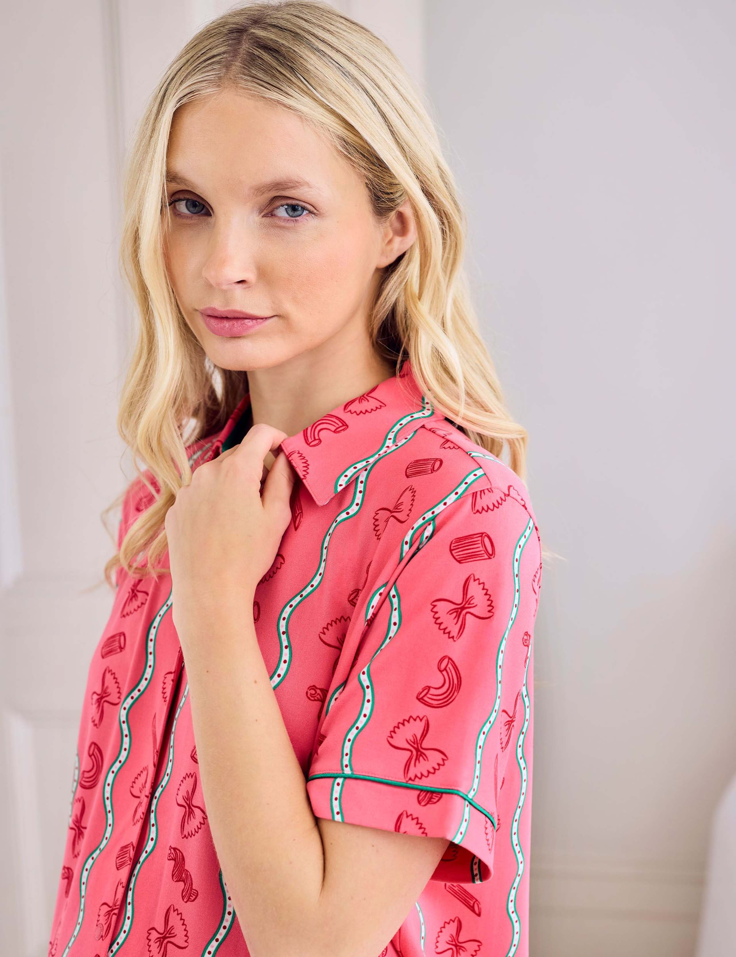 Maternity Pasta Print Shortie Pyjama Set 2 of 5