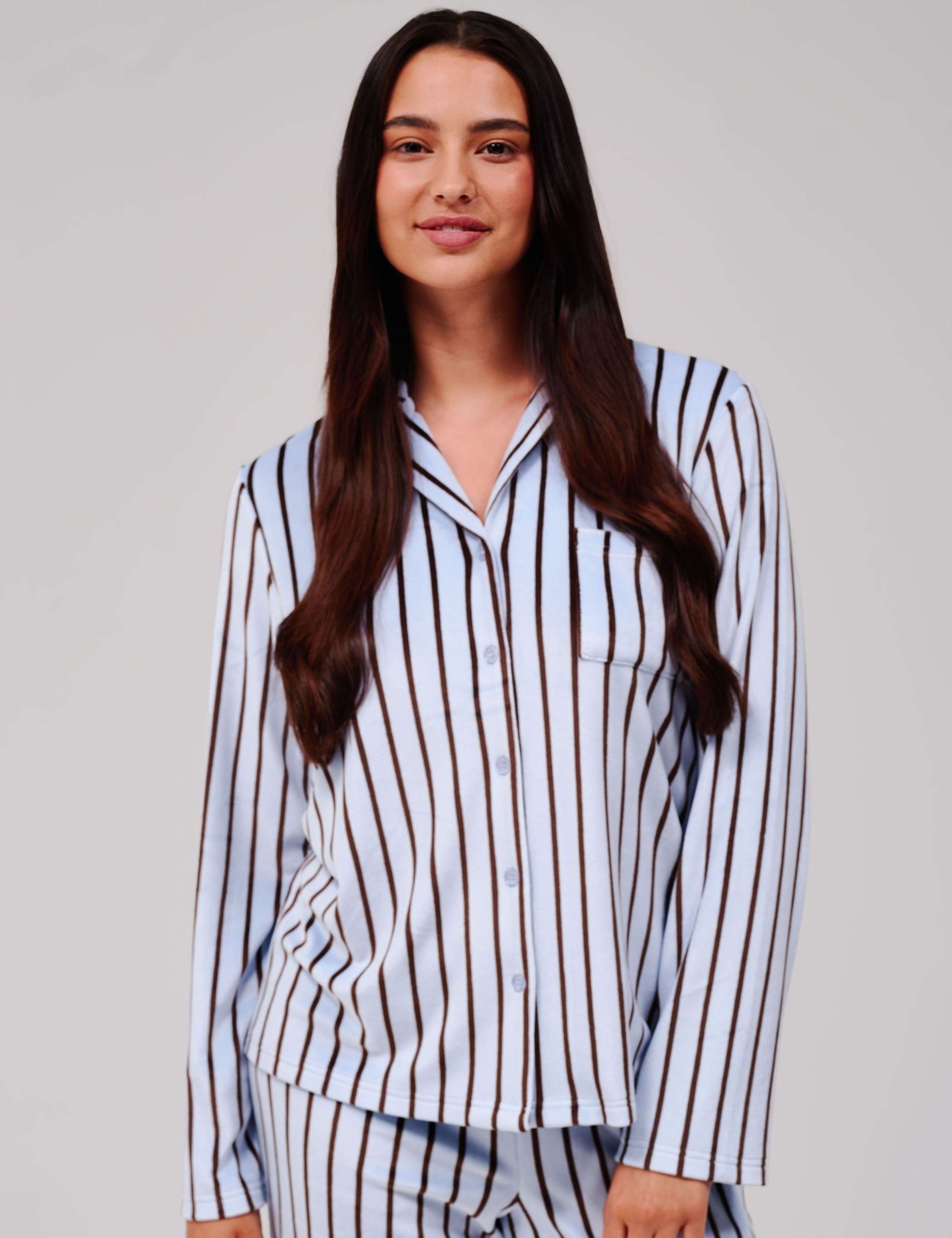 Striped Velour Pyjama Set 4 of 7