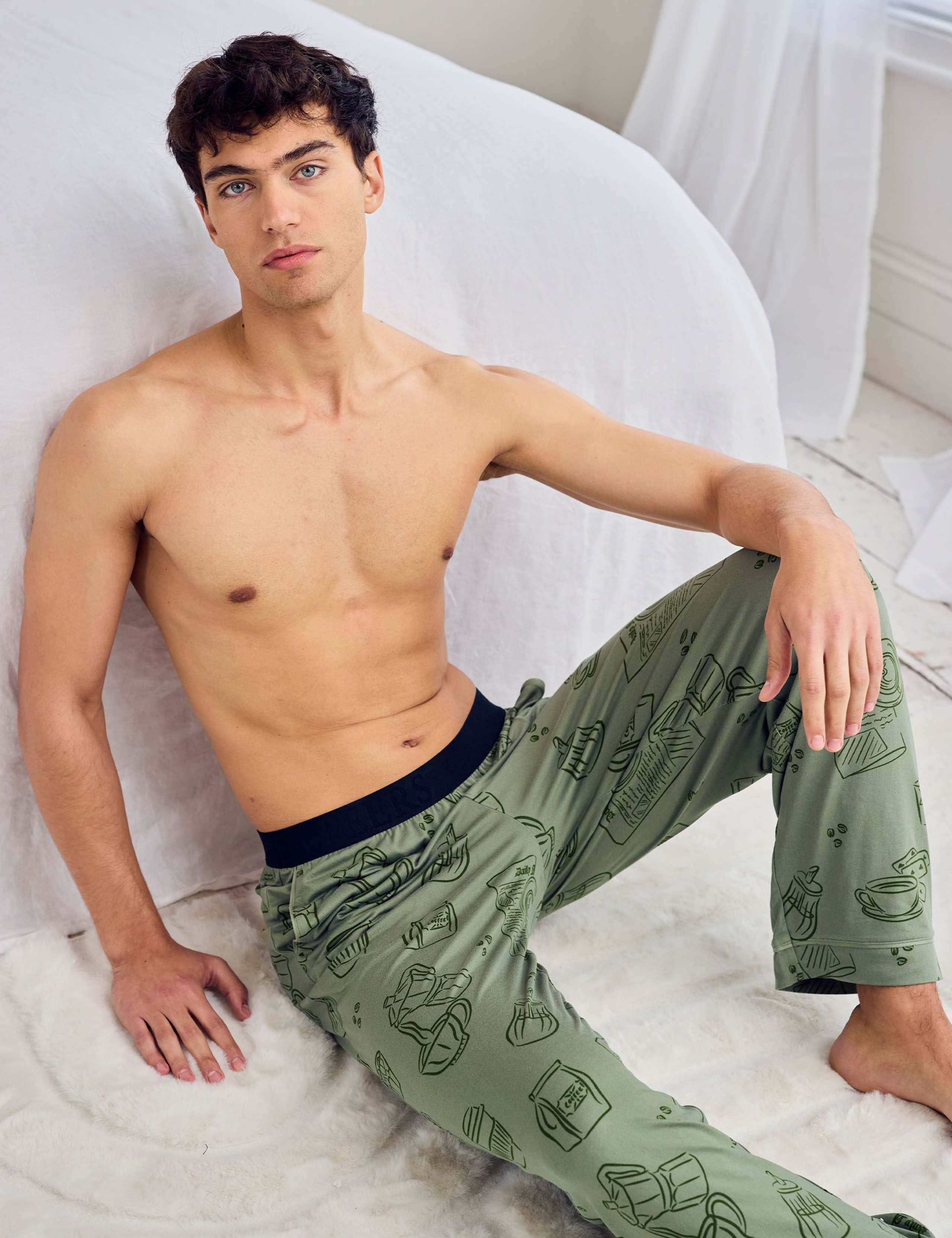 Coffee Print Pyjama Bottoms 2 of 4