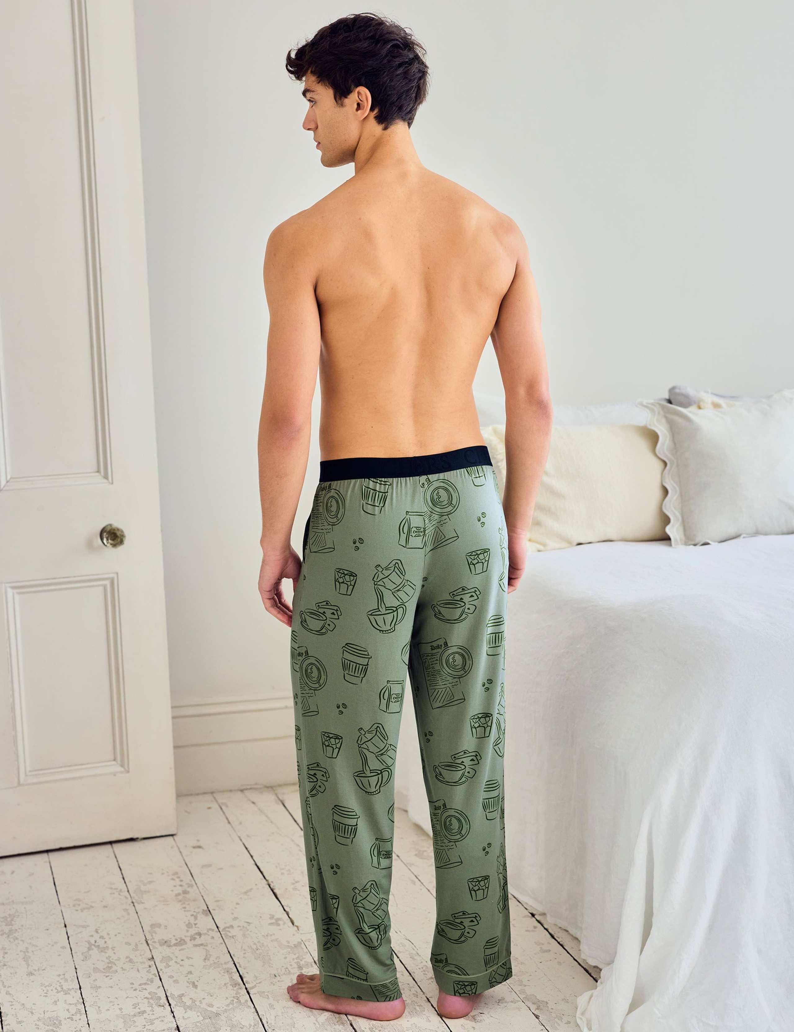 Coffee Print Pyjama Bottoms 3 of 4