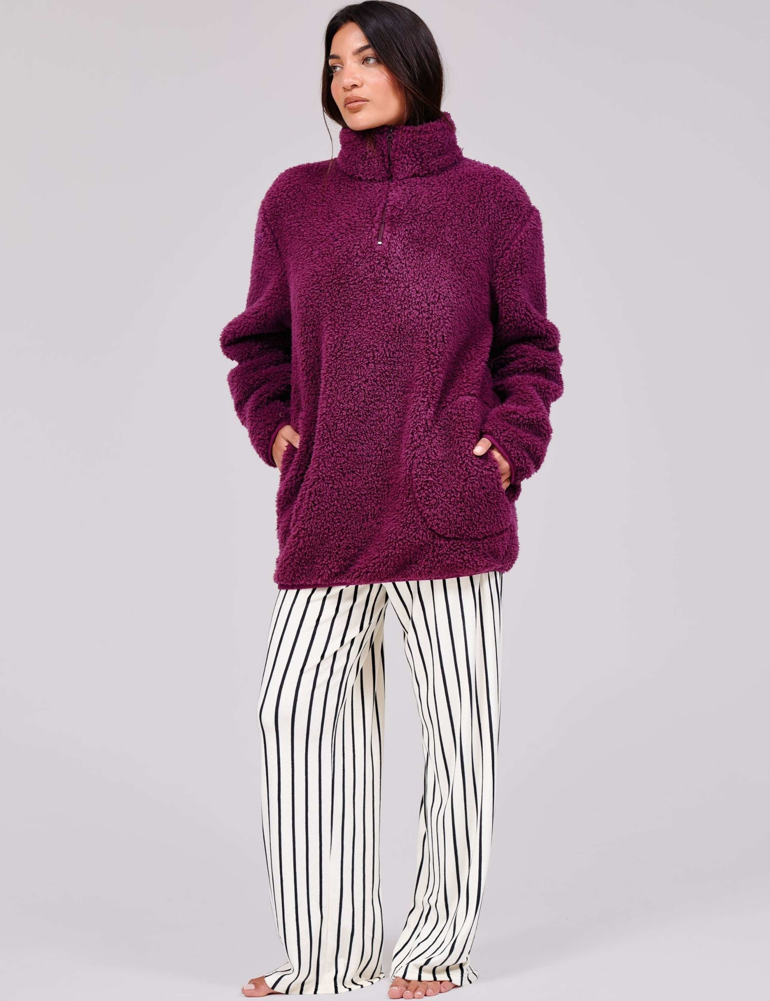 Fleece Quarter Zip Lounge Top 1 of 5