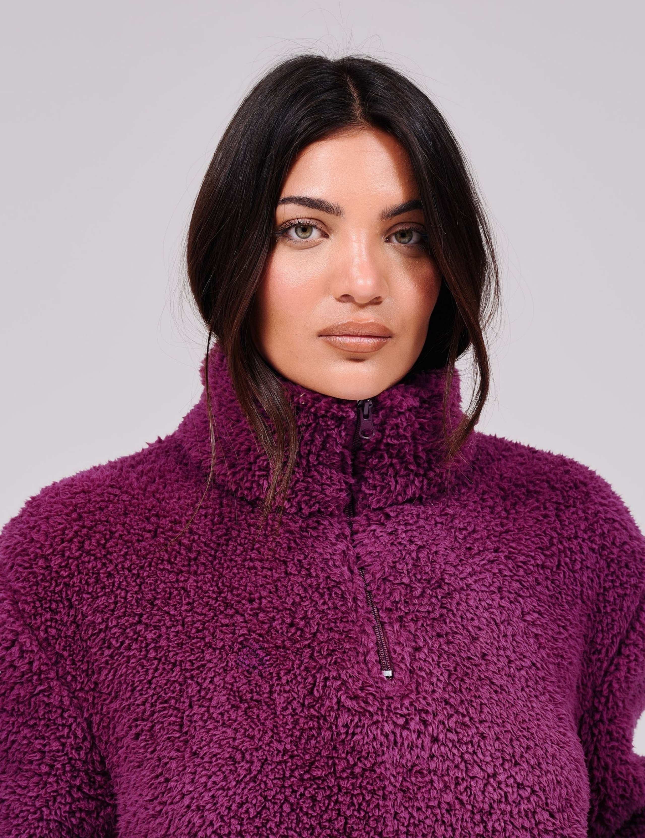 Fleece Quarter Zip Lounge Top 3 of 5