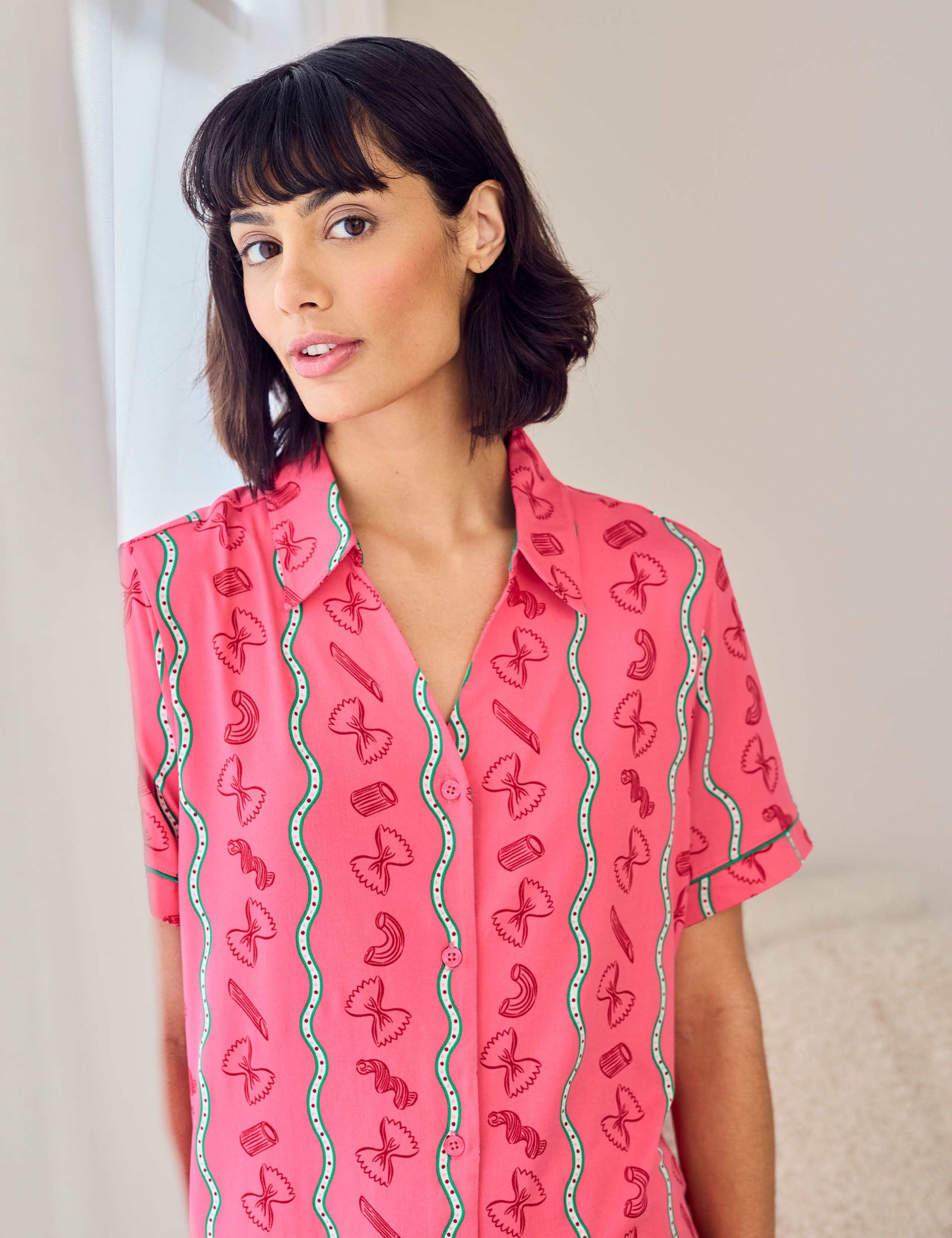 Wavy Stripe Print Shortie Pyjama Set 2 of 6