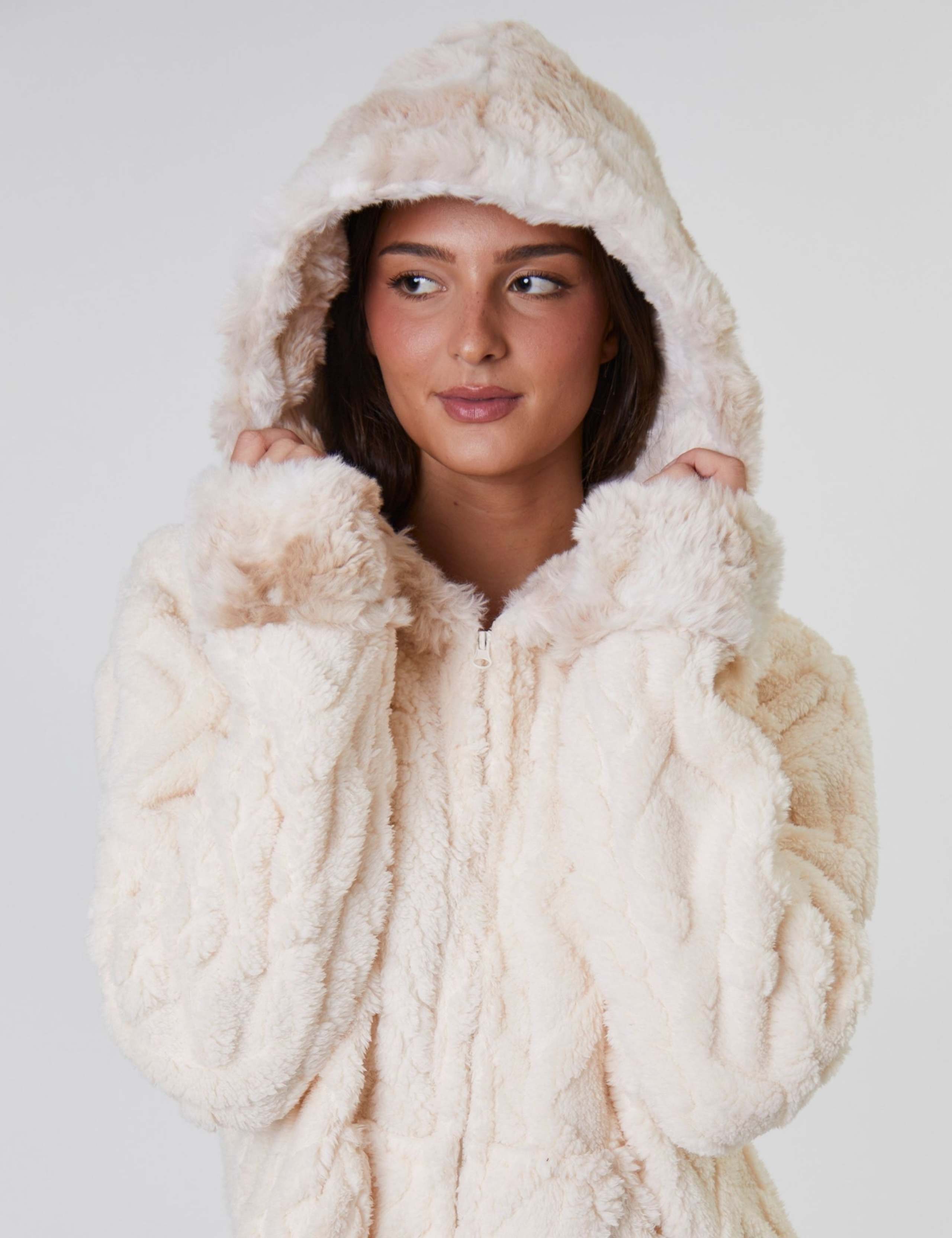 Faux Fur Trim Onesie 3 of 4