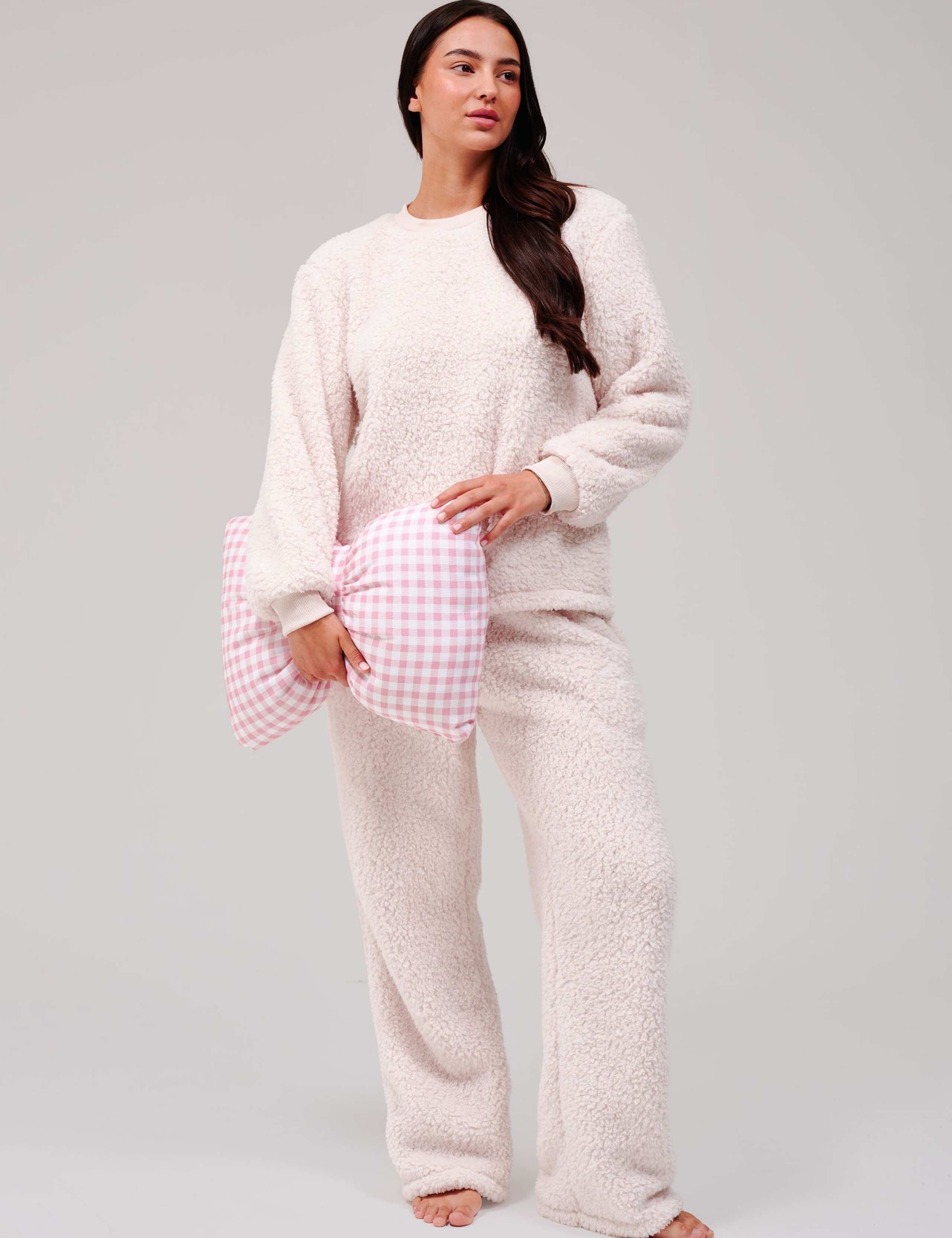 Fleece Wide Leg Lounge Set 1 of 5