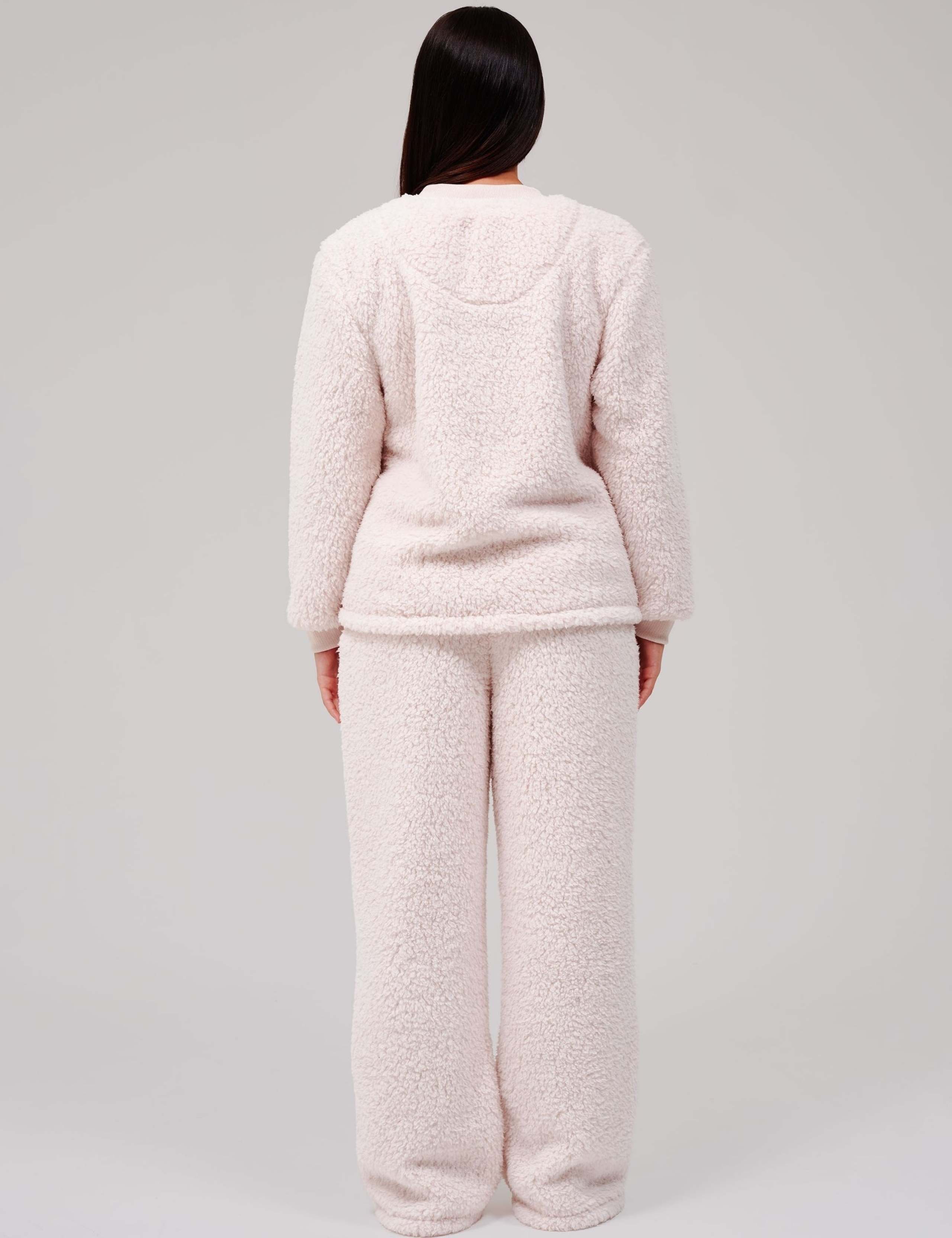 Fleece Wide Leg Lounge Set 4 of 5