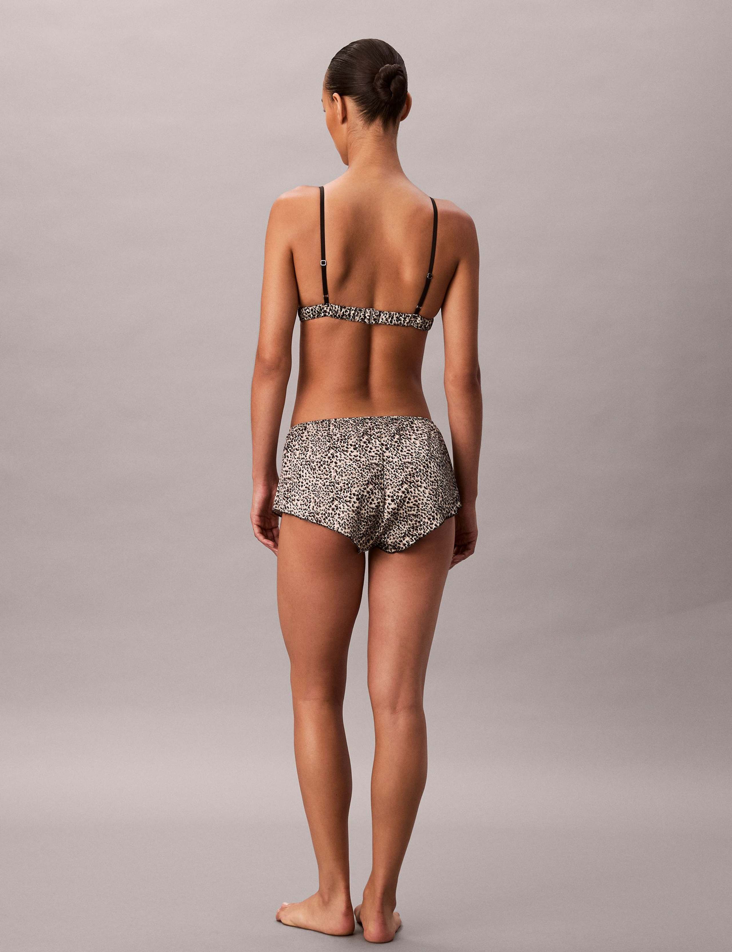 Signature Satin Animal Print Pyjama Shorts 7 of 7