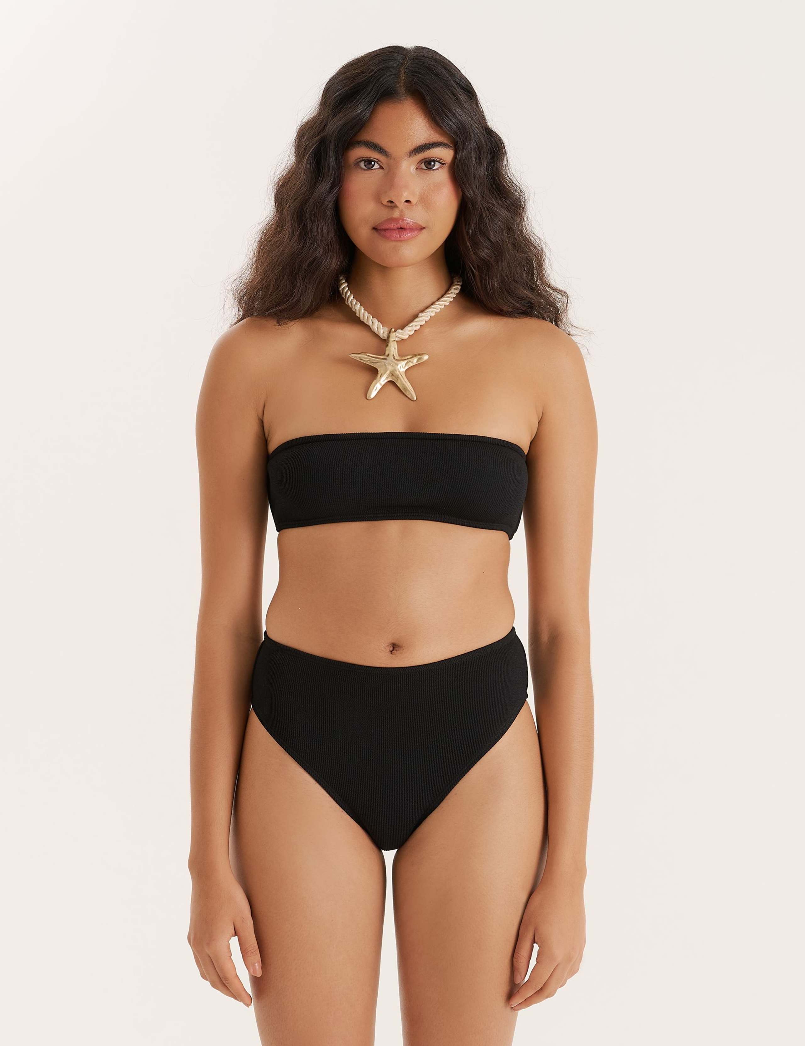 Rivia High-Waist High-Leg Crinkle Bikini Bottom 2 of 4