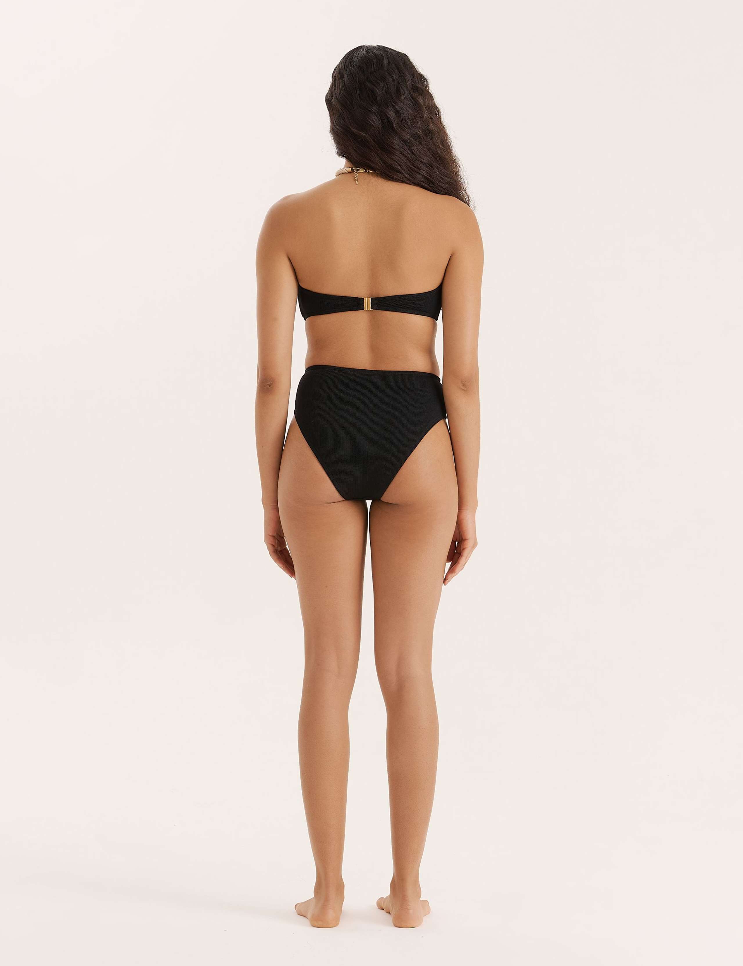 Rivia High-Waist High-Leg Crinkle Bikini Bottom 3 of 4
