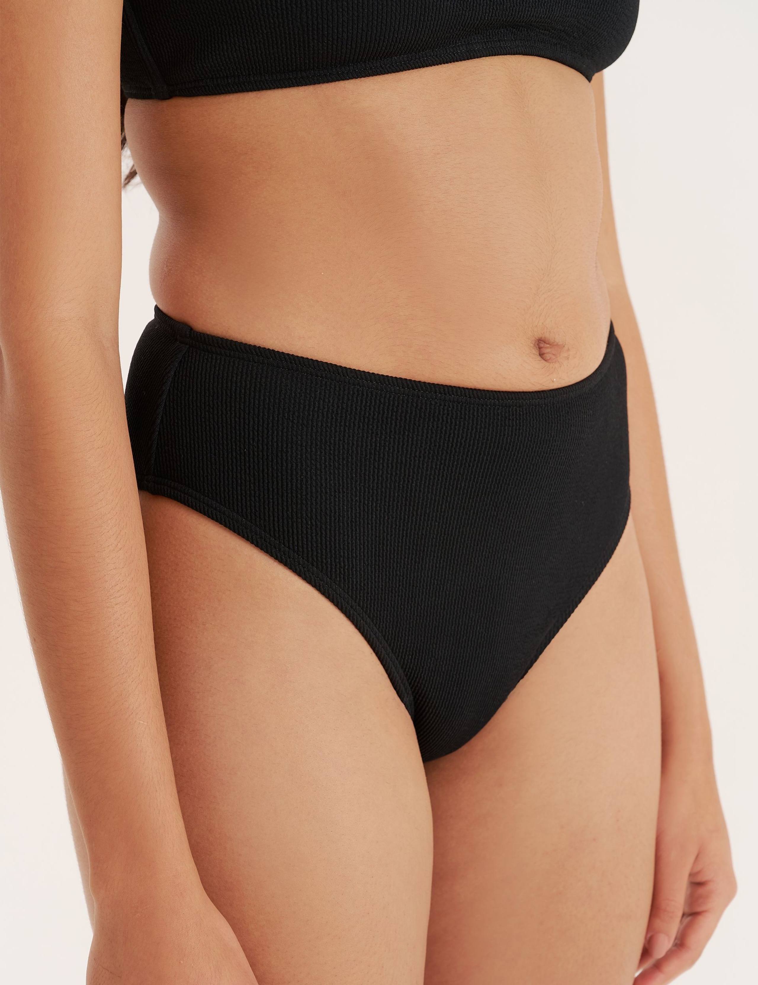 Rivia High-Waist High-Leg Crinkle Bikini Bottom 4 of 4