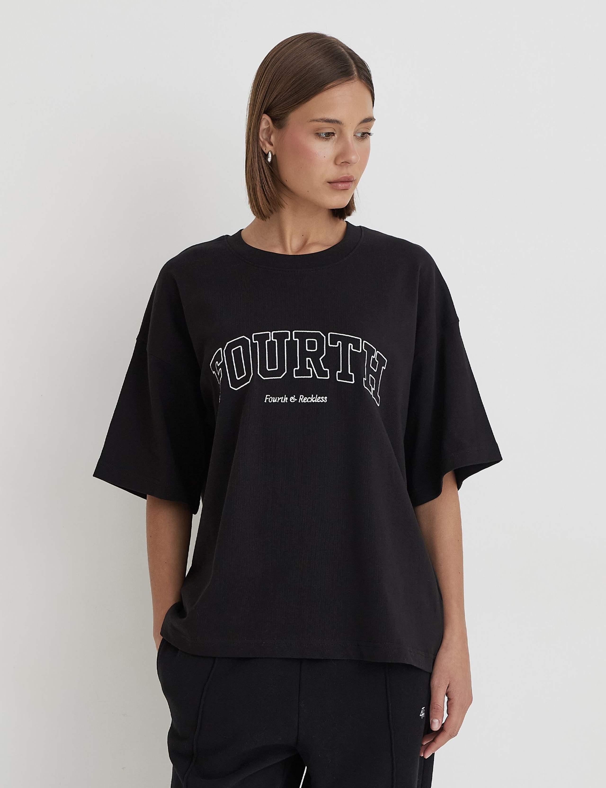 Pure Cotton Embroidered Oversized T-Shirt 2 of 4