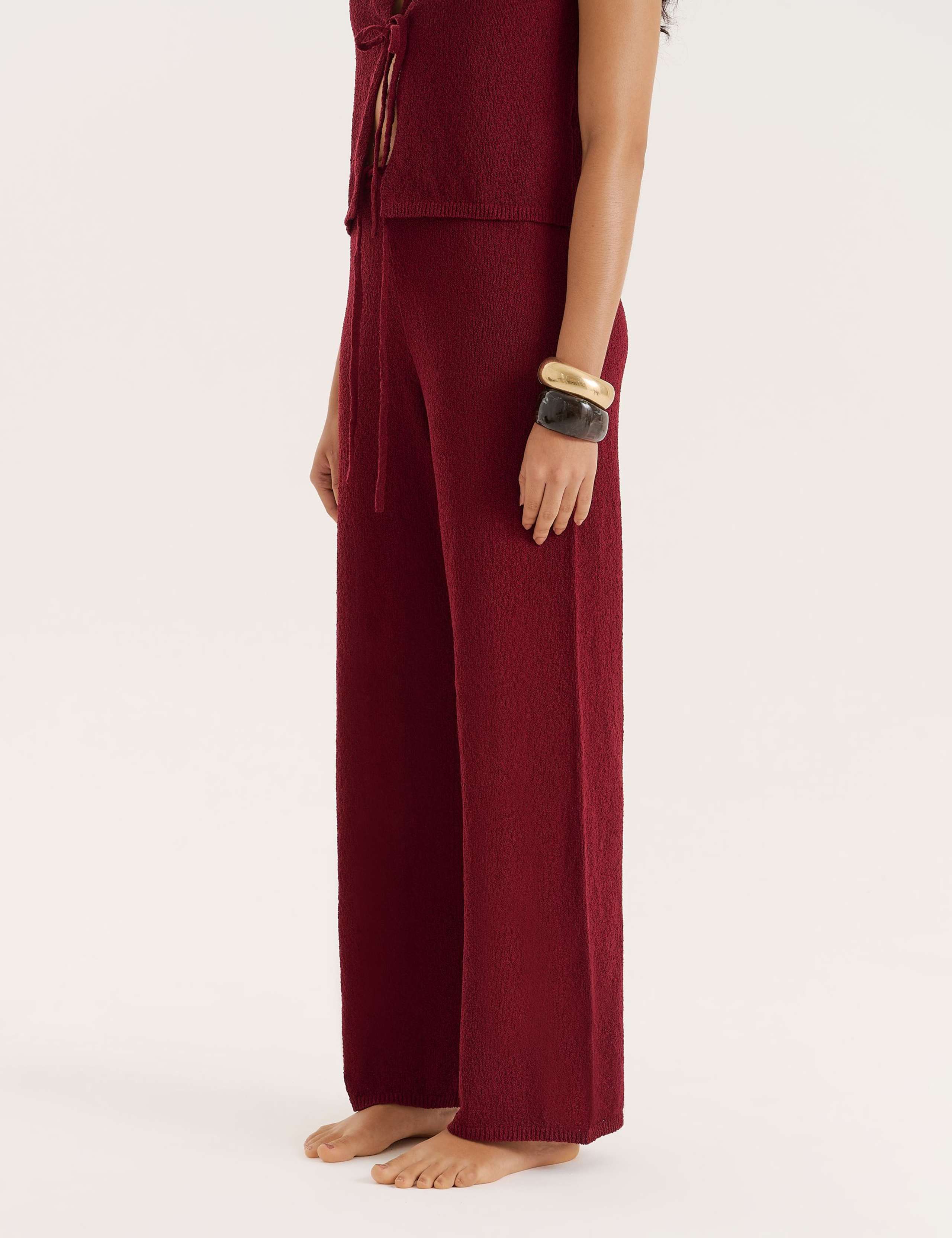 Wide Leg Knitted Trousers 3 of 4