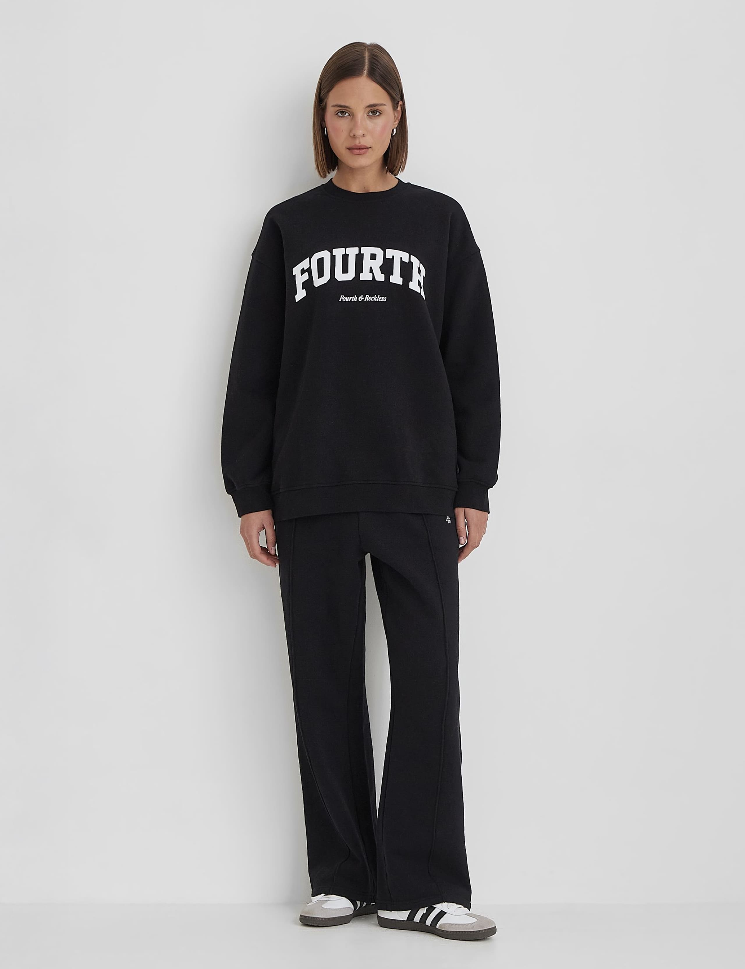 Pure Cotton Slogan Oversized Sweatshirt 1 of 4