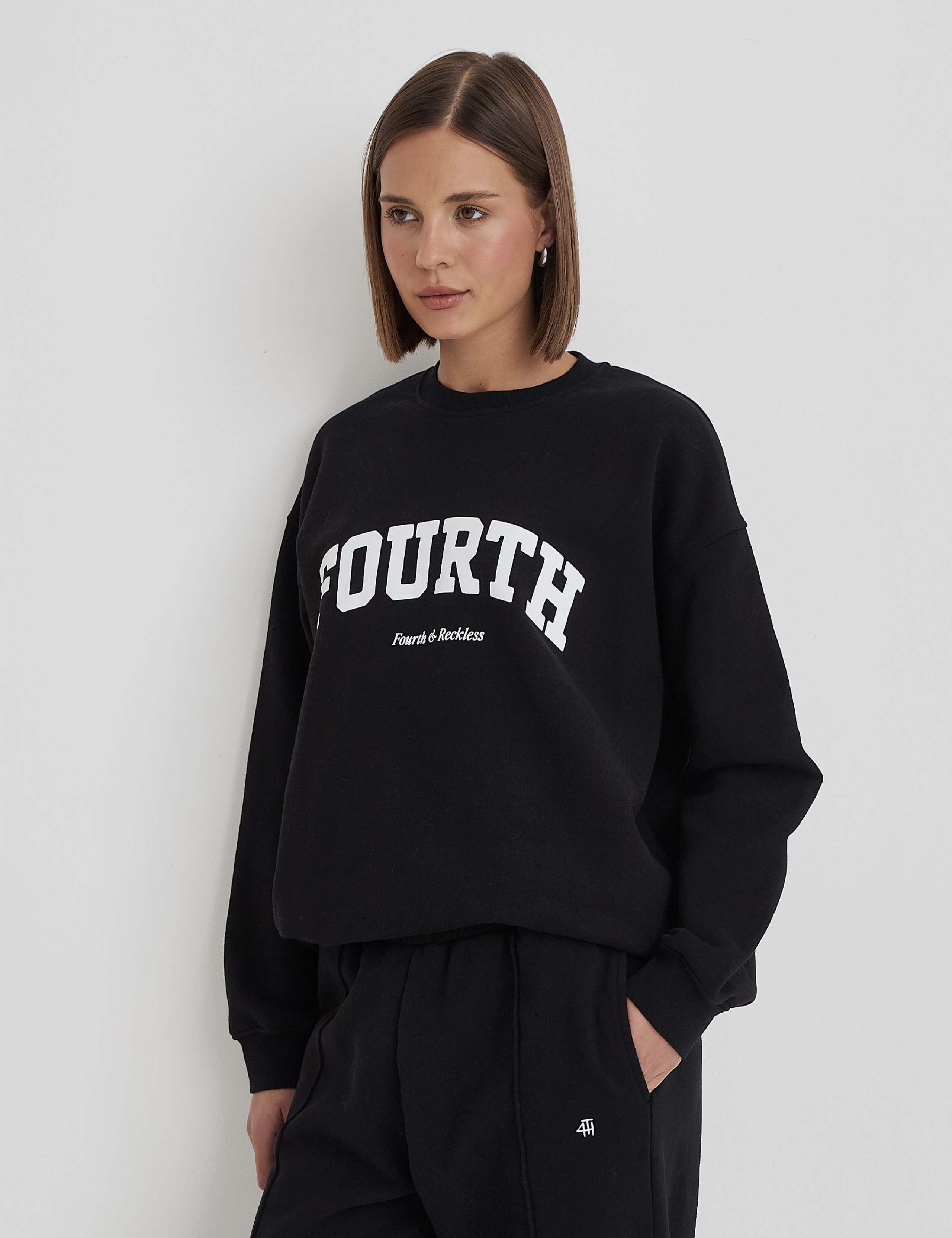 Pure Cotton Slogan Oversized Sweatshirt 2 of 4
