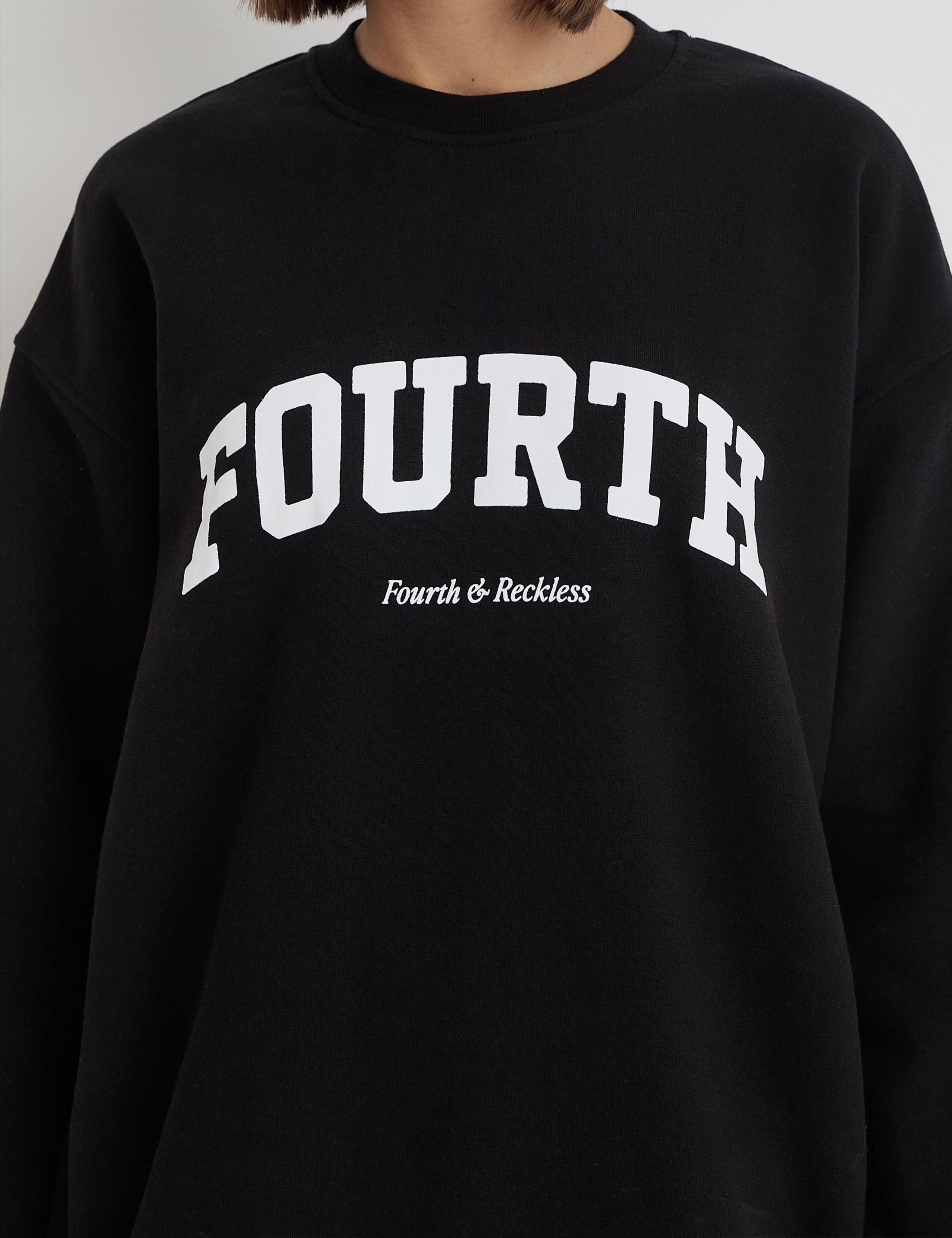 Pure Cotton Slogan Oversized Sweatshirt 4 of 4
