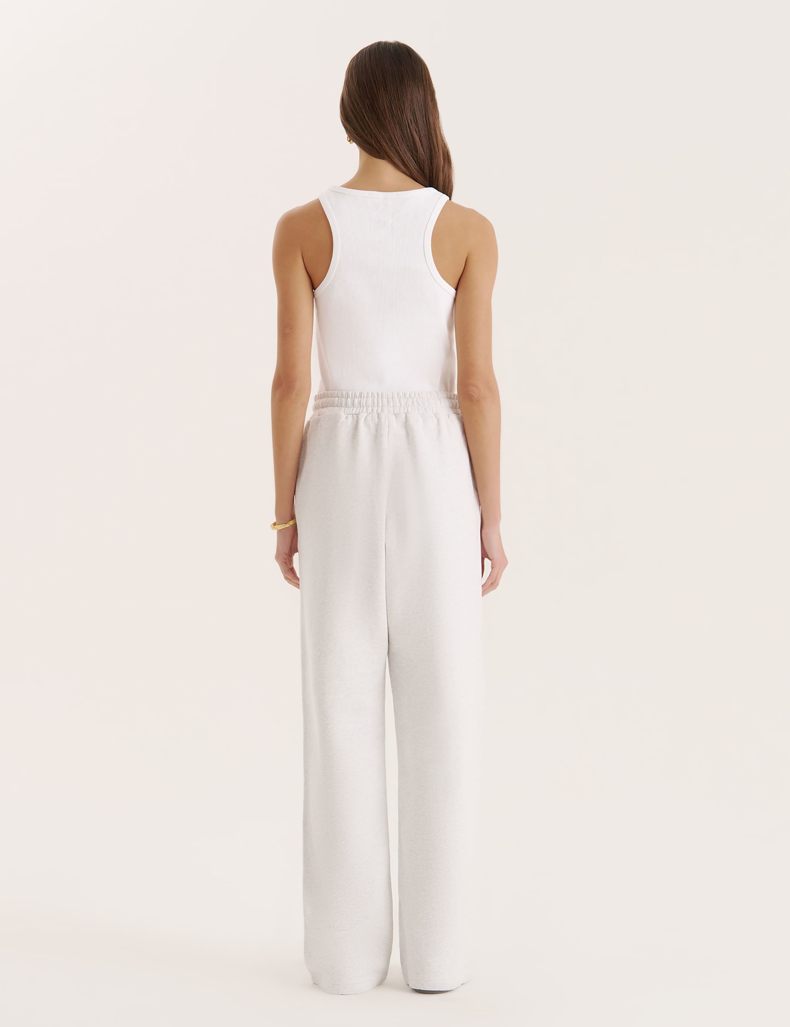 Pure Cotton Pintuck Detail Wide Leg Joggers 2 of 5