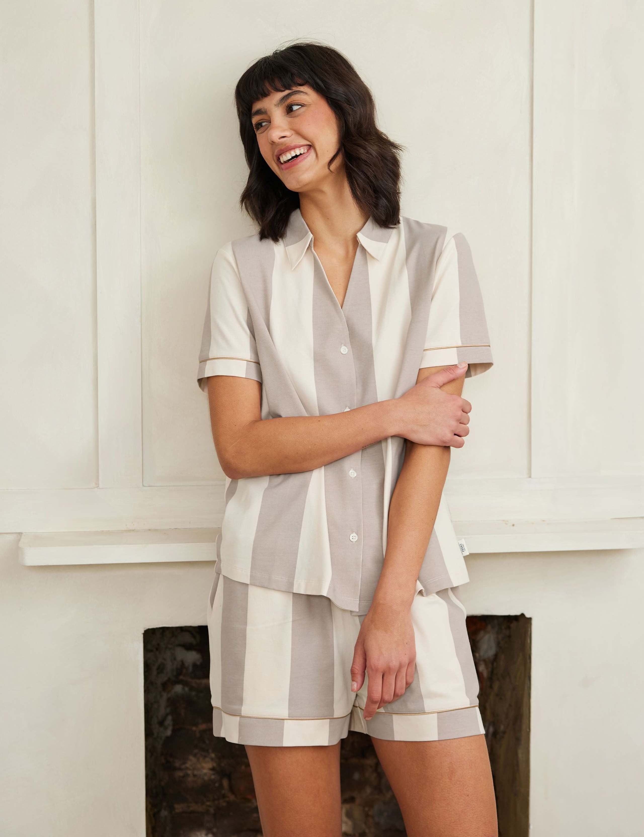 Cotton Rich Striped Shortie Set 3 of 5