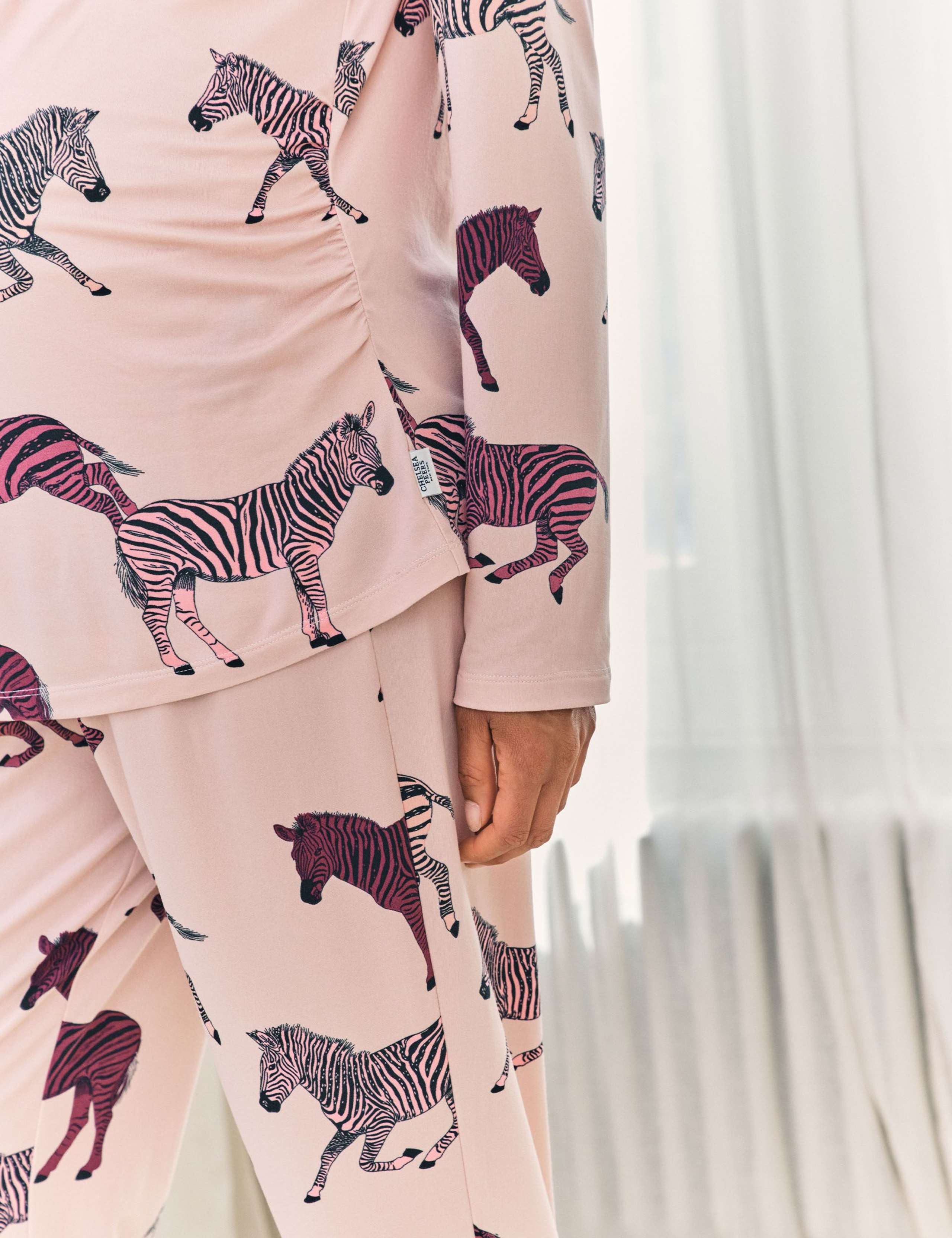 Maternity Jersey Zebra Print Pyjama Set 5 of 6