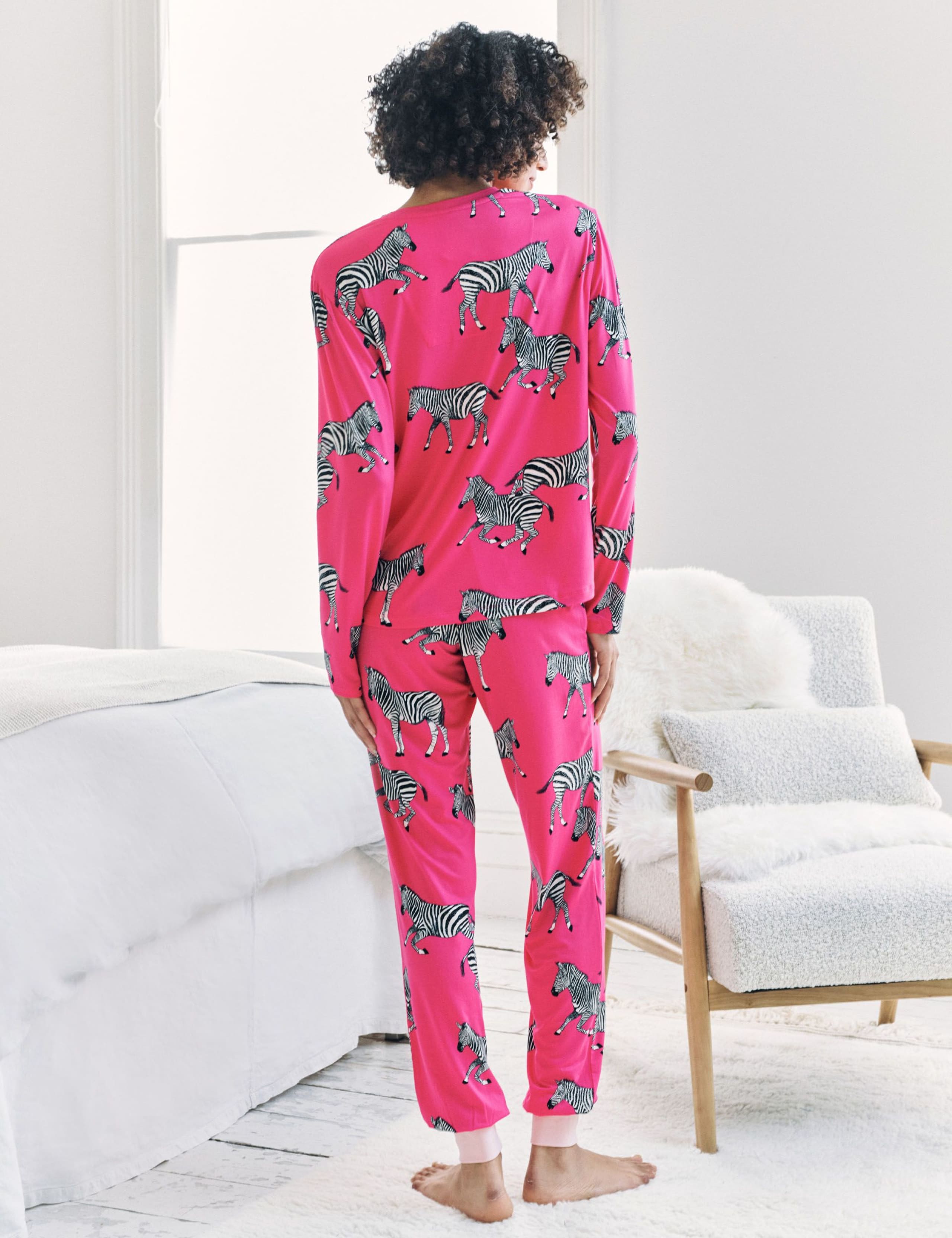 Jersey Zebra Print Pyjama Set 2 of 6