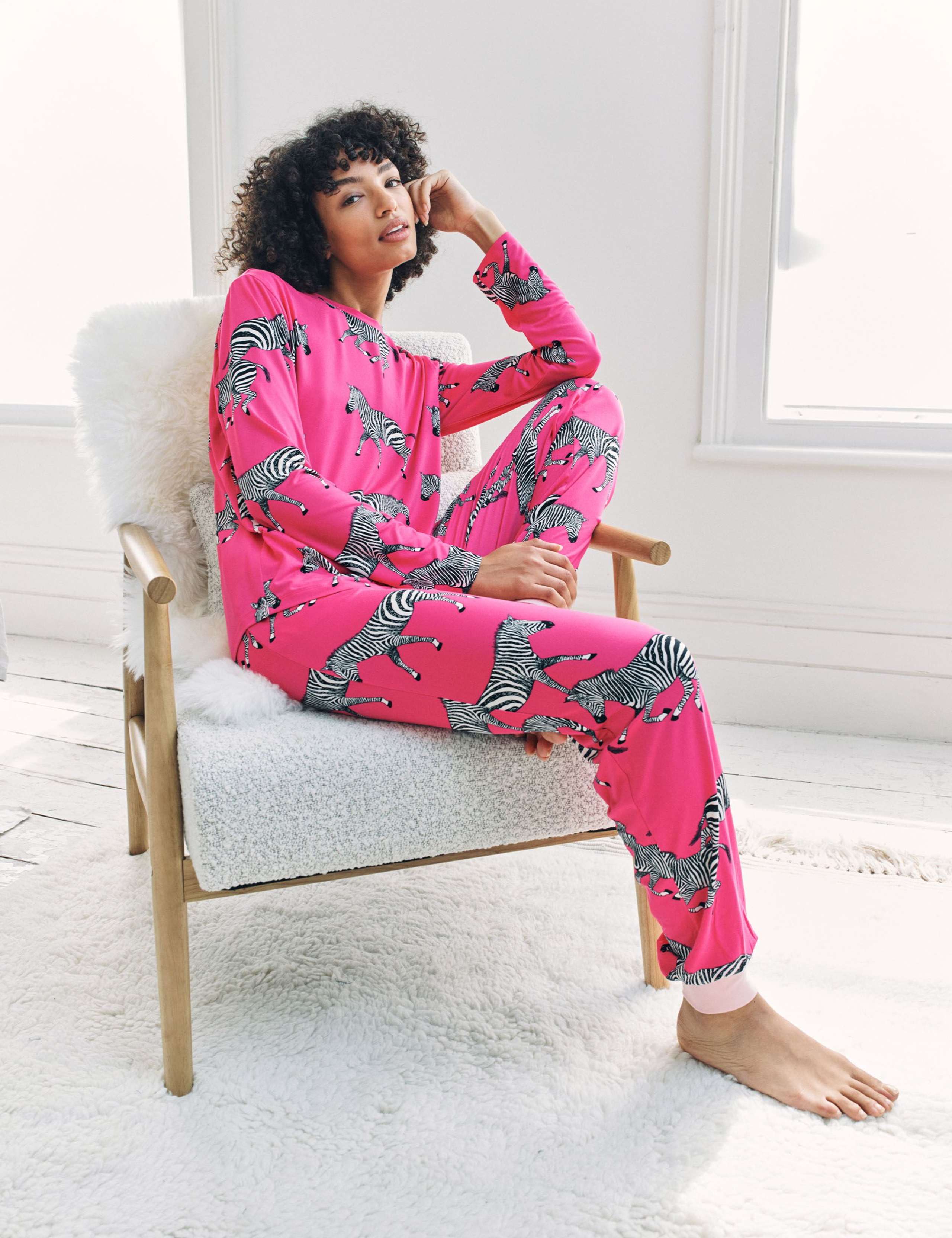 Jersey Zebra Print Pyjama Set 3 of 6