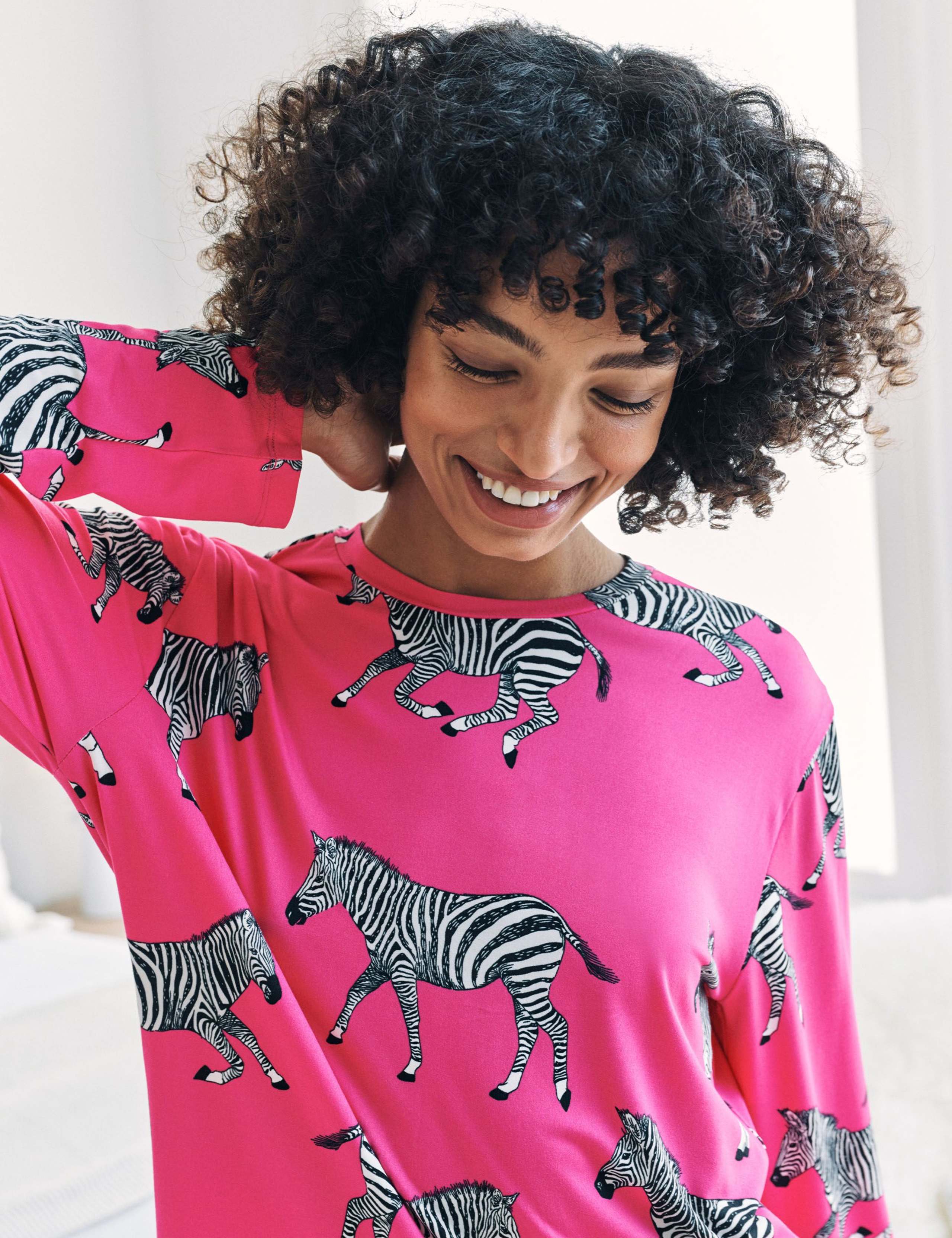 Jersey Zebra Print Pyjama Set 4 of 6