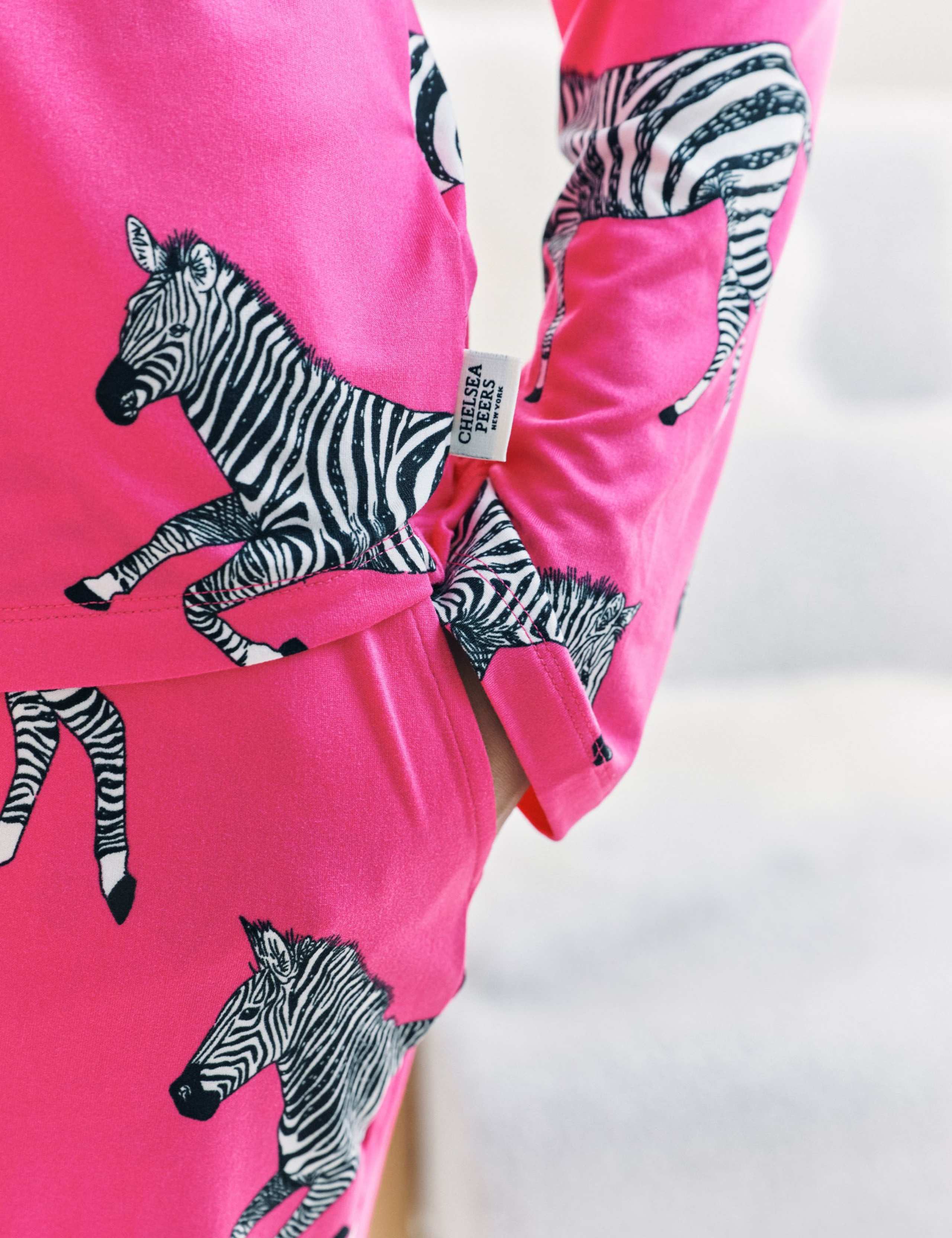 Jersey Zebra Print Pyjama Set 6 of 6